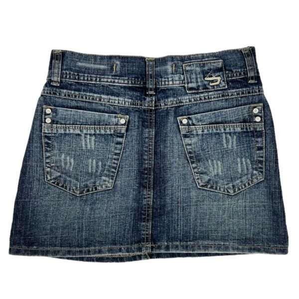 Diesel × Vintage Vintage Diesel Y2K Denim Mini Skirt Size 28" / US 6 / IT 42 - 2 Thumbnail