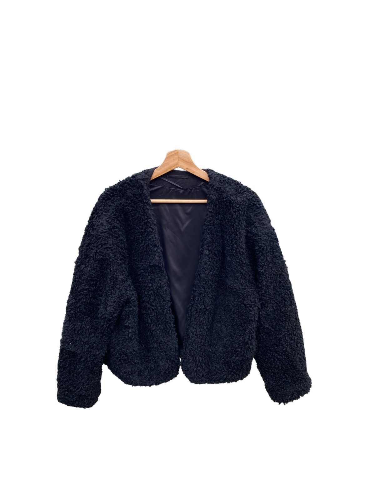 image of Steals Gu Deep Pile Sherpa Cardigan in Black, Women's (Size Large)