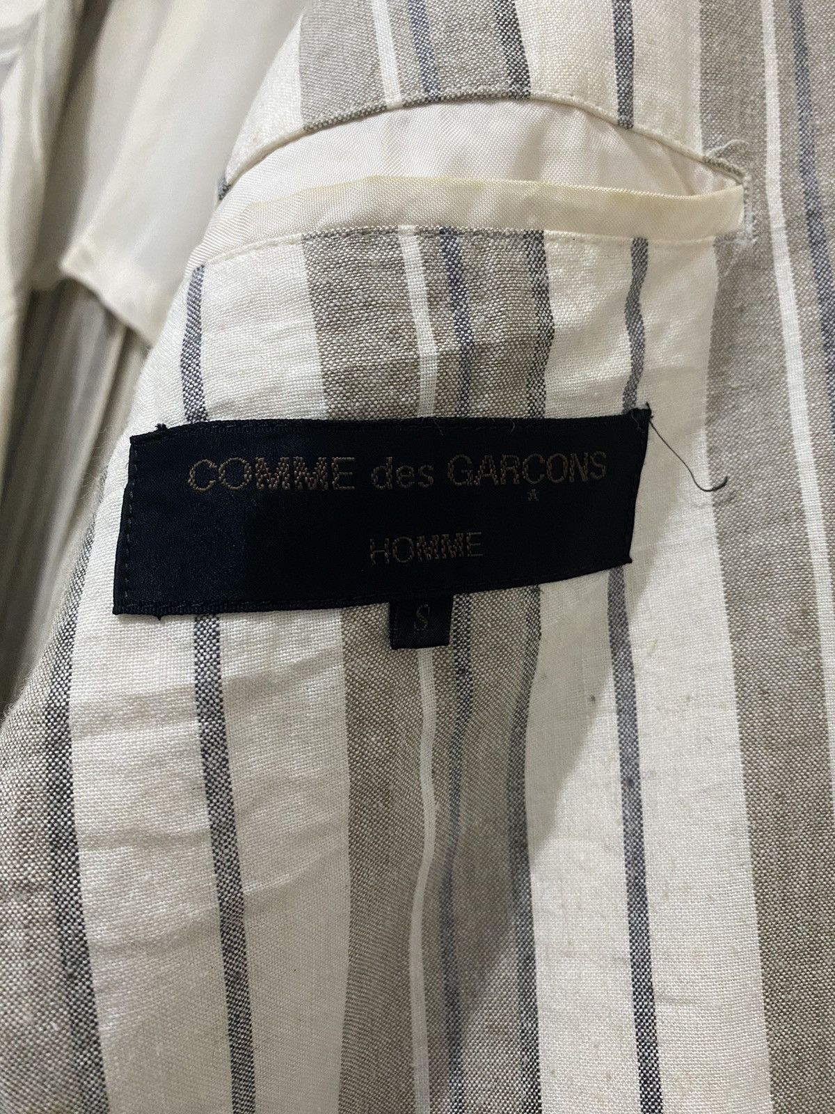 Comme des Garcons Archives 80’s COMME des GARÇONS HOMME Stripes Jacket Size US S / EU 44-46 / 1 - 7 Thumbnail