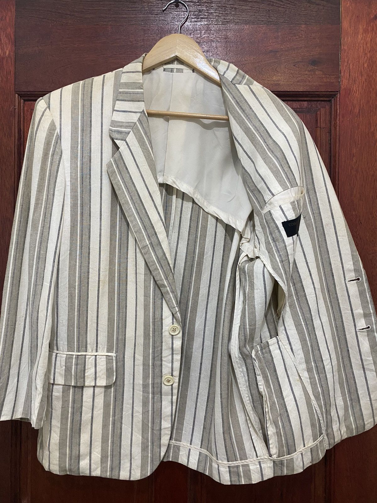 Comme des Garcons Archives 80’s COMME des GARÇONS HOMME Stripes Jacket Size US S / EU 44-46 / 1 - 3 Thumbnail