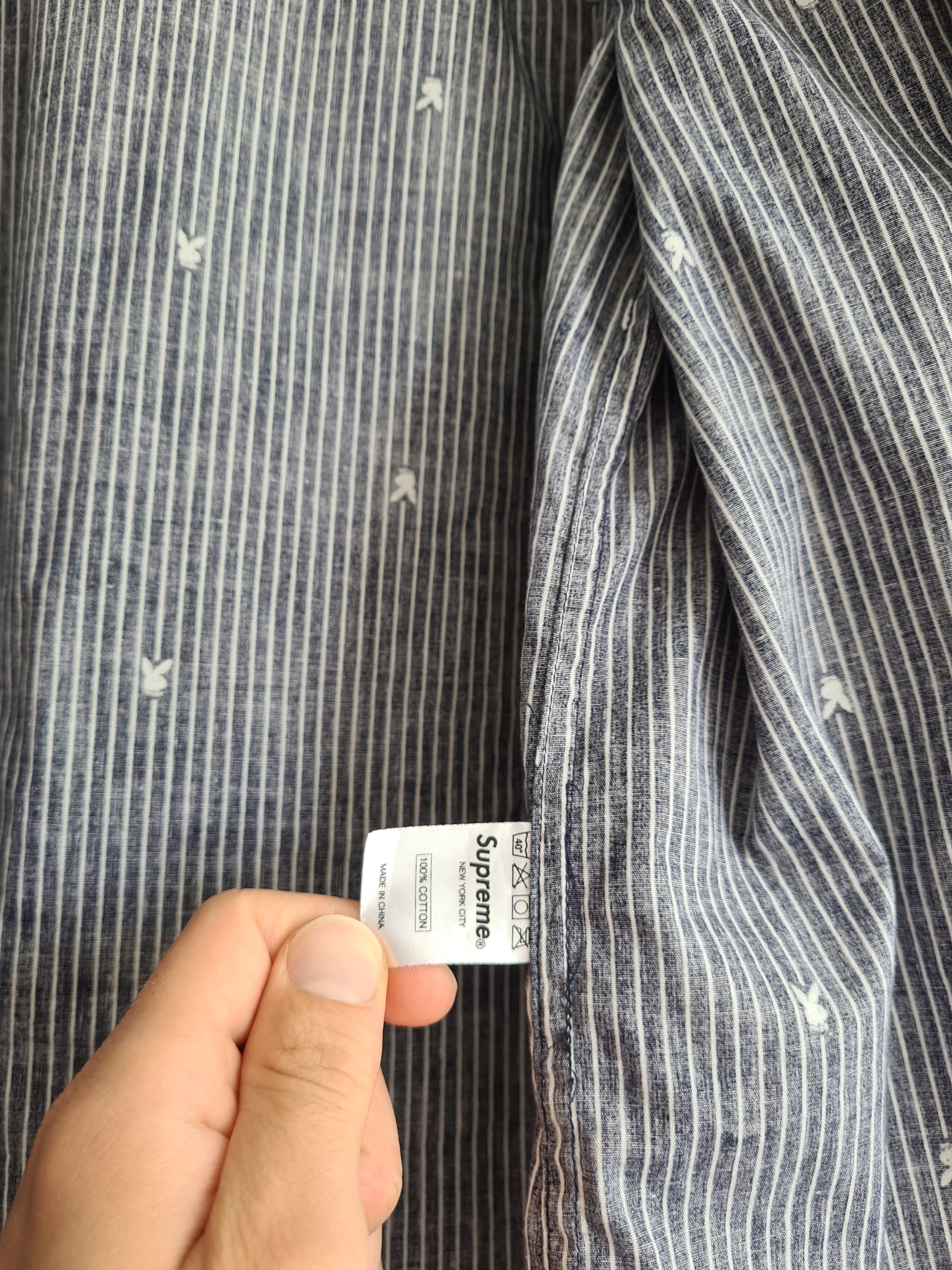 Playboy × Supreme Pinstripe Button Down Shirt SS11 Size US M / EU 48-50 / 2 - 8 Thumbnail