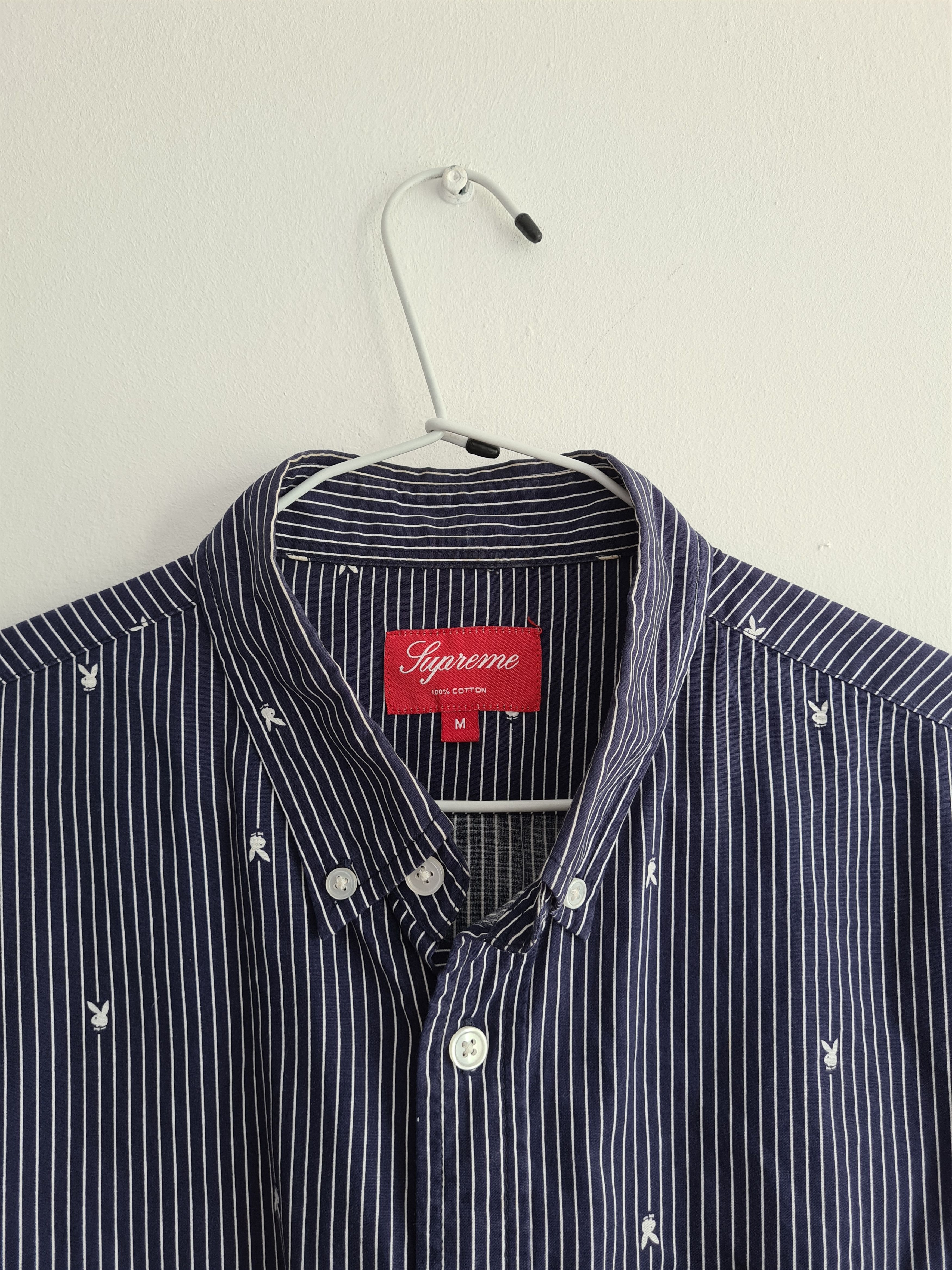 Playboy × Supreme Pinstripe Button Down Shirt SS11 Size US M / EU 48-50 / 2 - 3 Thumbnail