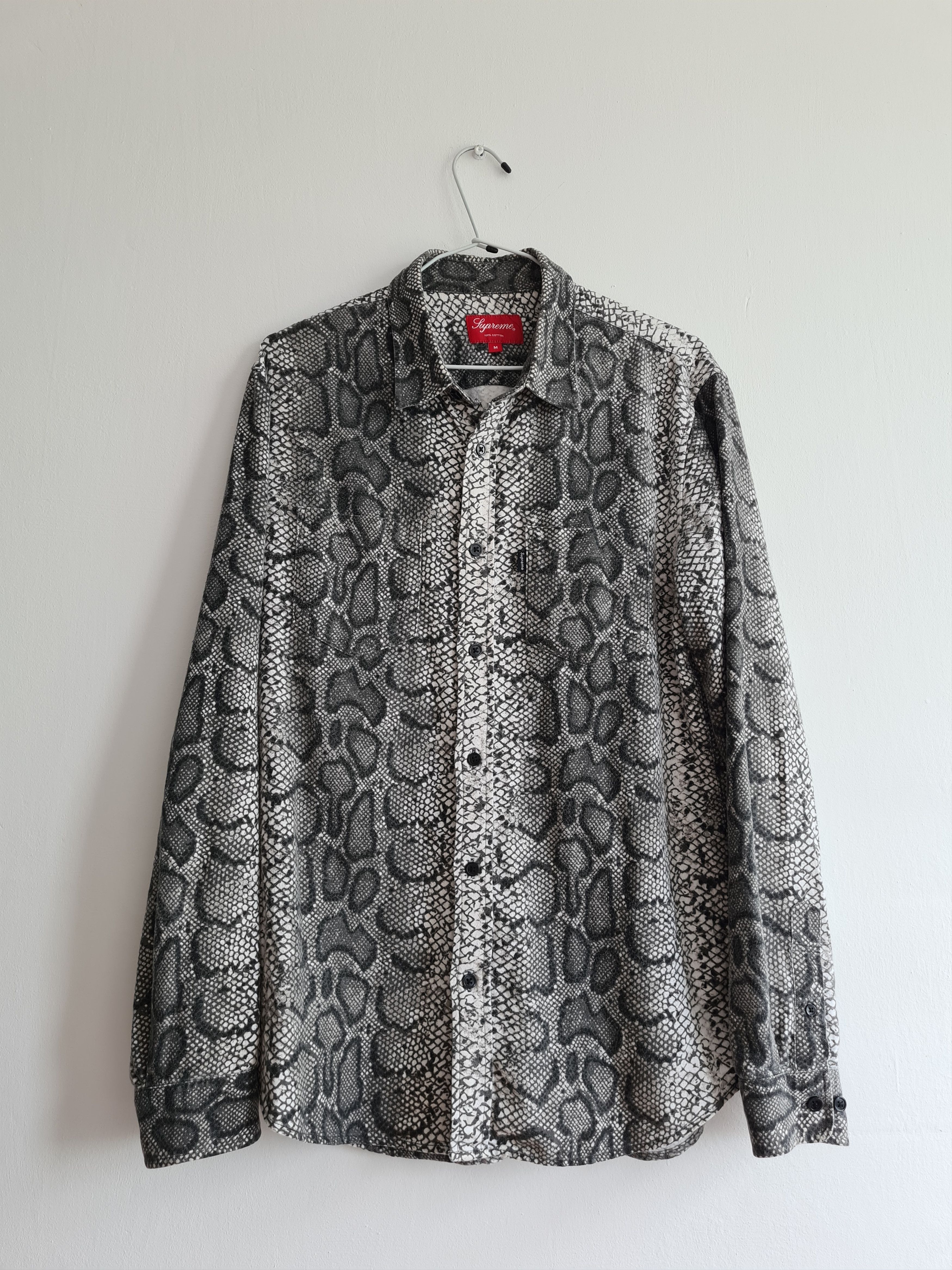 Supreme Snakeskin Flannel Shirt FW14 Size US M / EU 48-50 / 2 - 1 Thumbnail