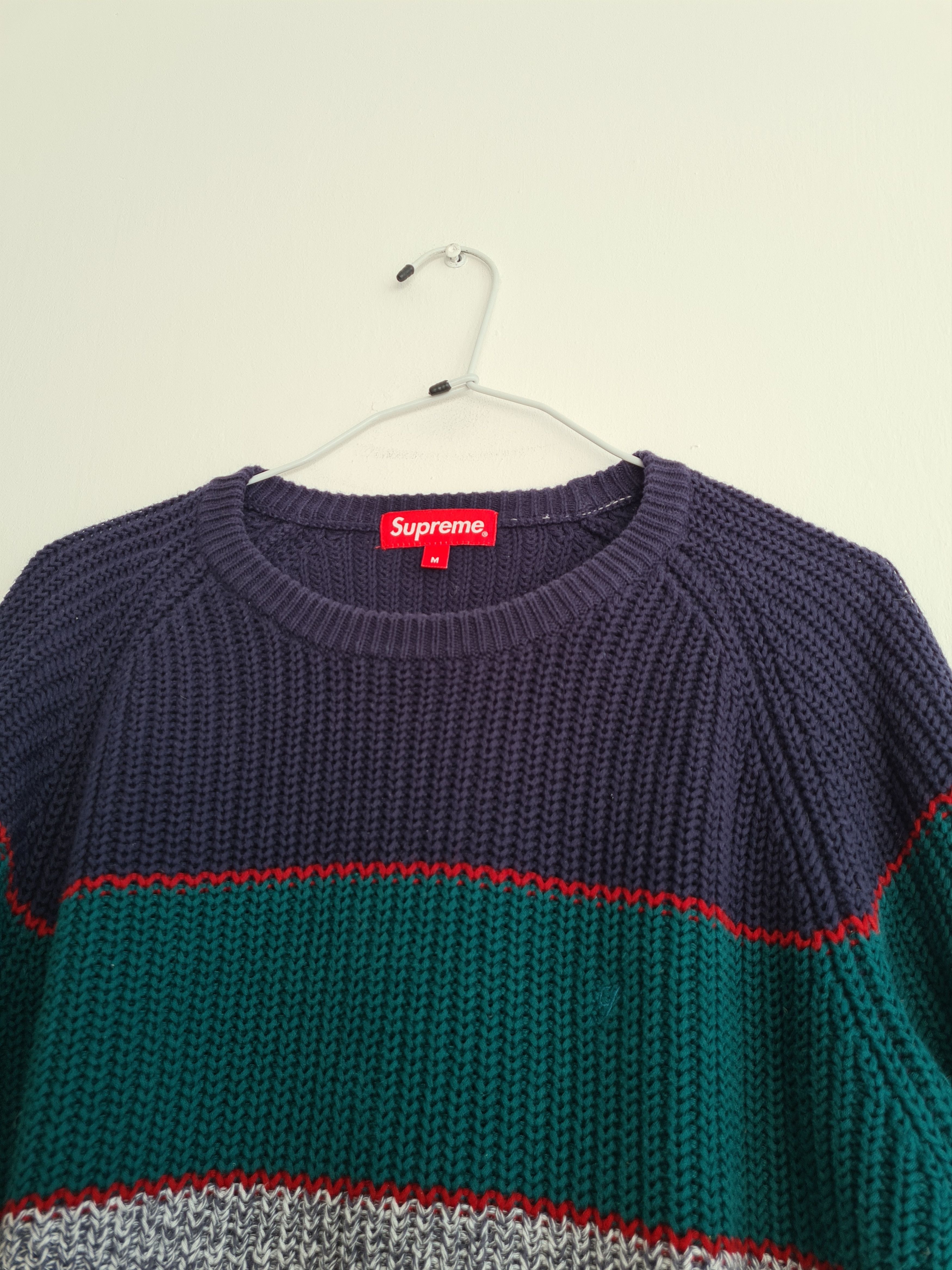 Supreme Rib Crewneck Sweater Multicolor FW14 | Grailed