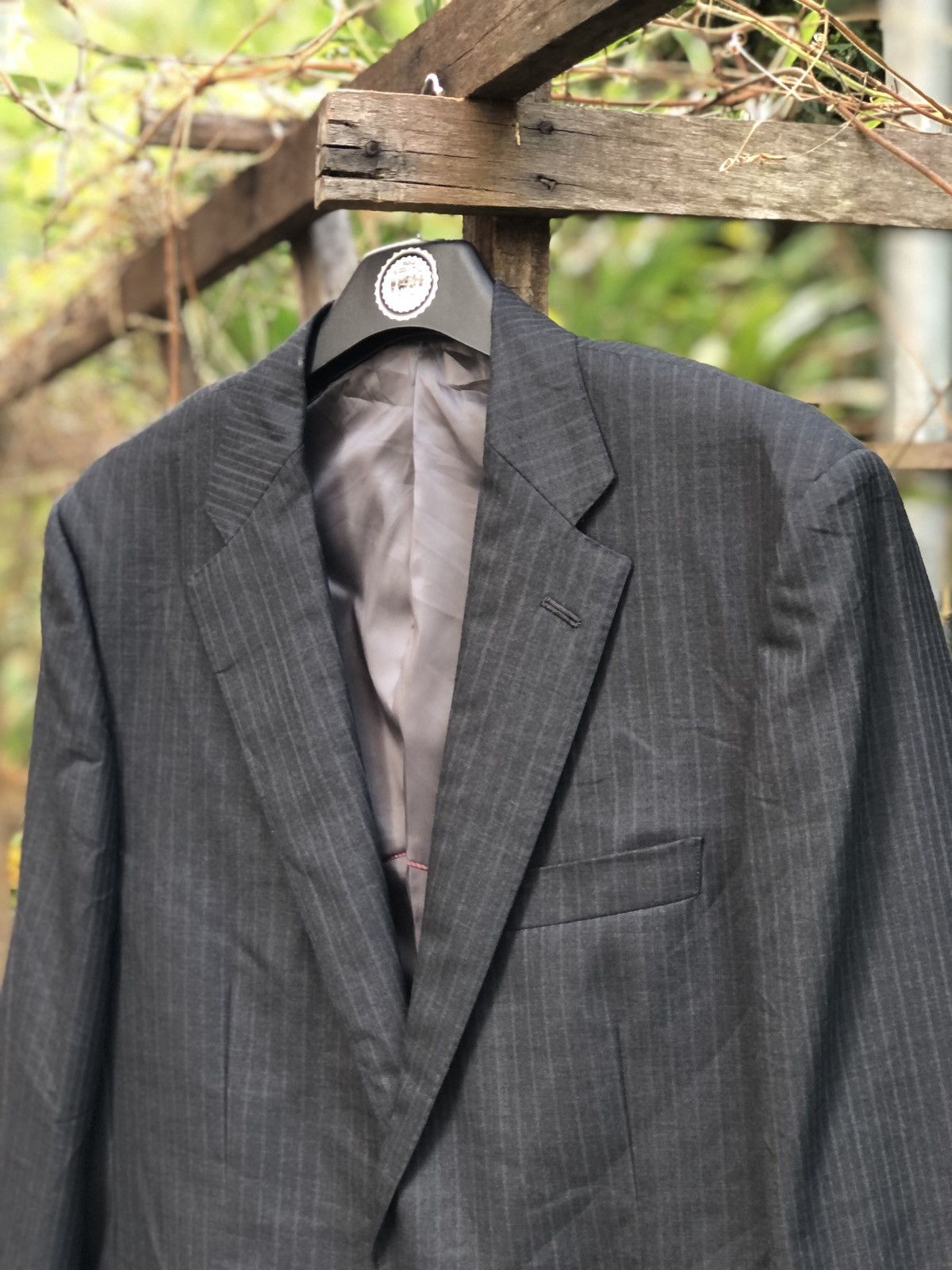Kansai Yamamoto Vintage 90's Kansai Yamamoto Striped Blazer Size US L / EU 52-54 / 3 - 2 Thumbnail