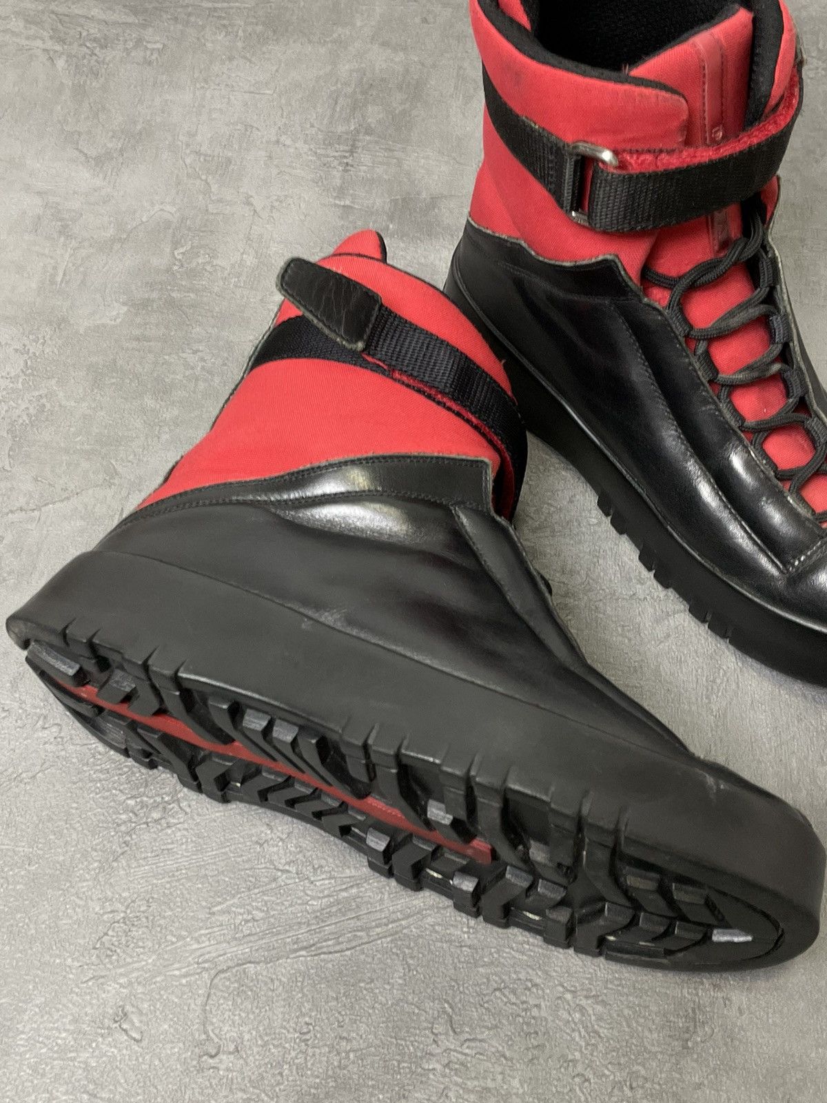 Prada × Vintage Vintage archive Prada red tab boots 00s Size US 7.5 / IT 37.5 - 4 Thumbnail