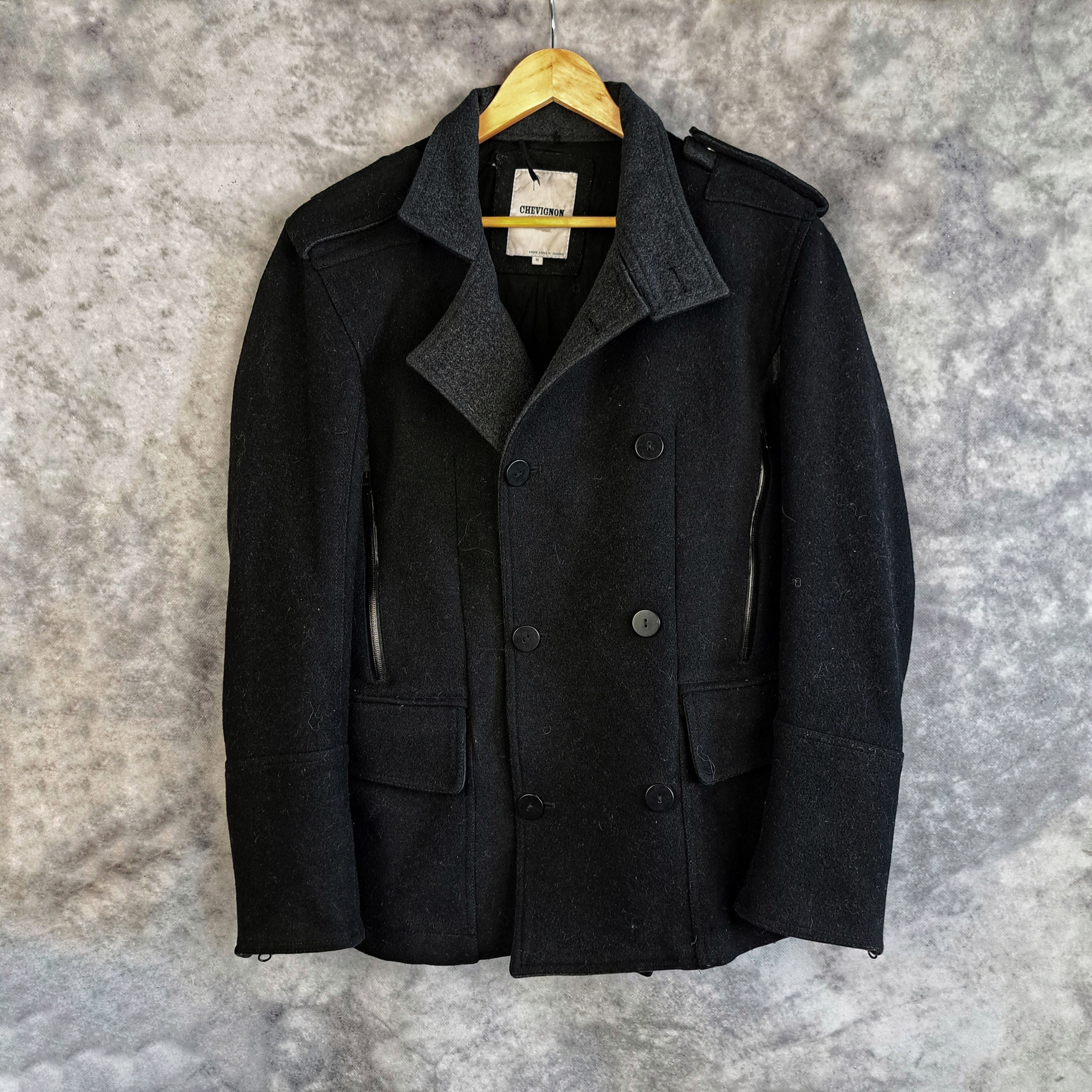 Military Chevignon Double Breasted Heavyweight Wool Coat | Grailed