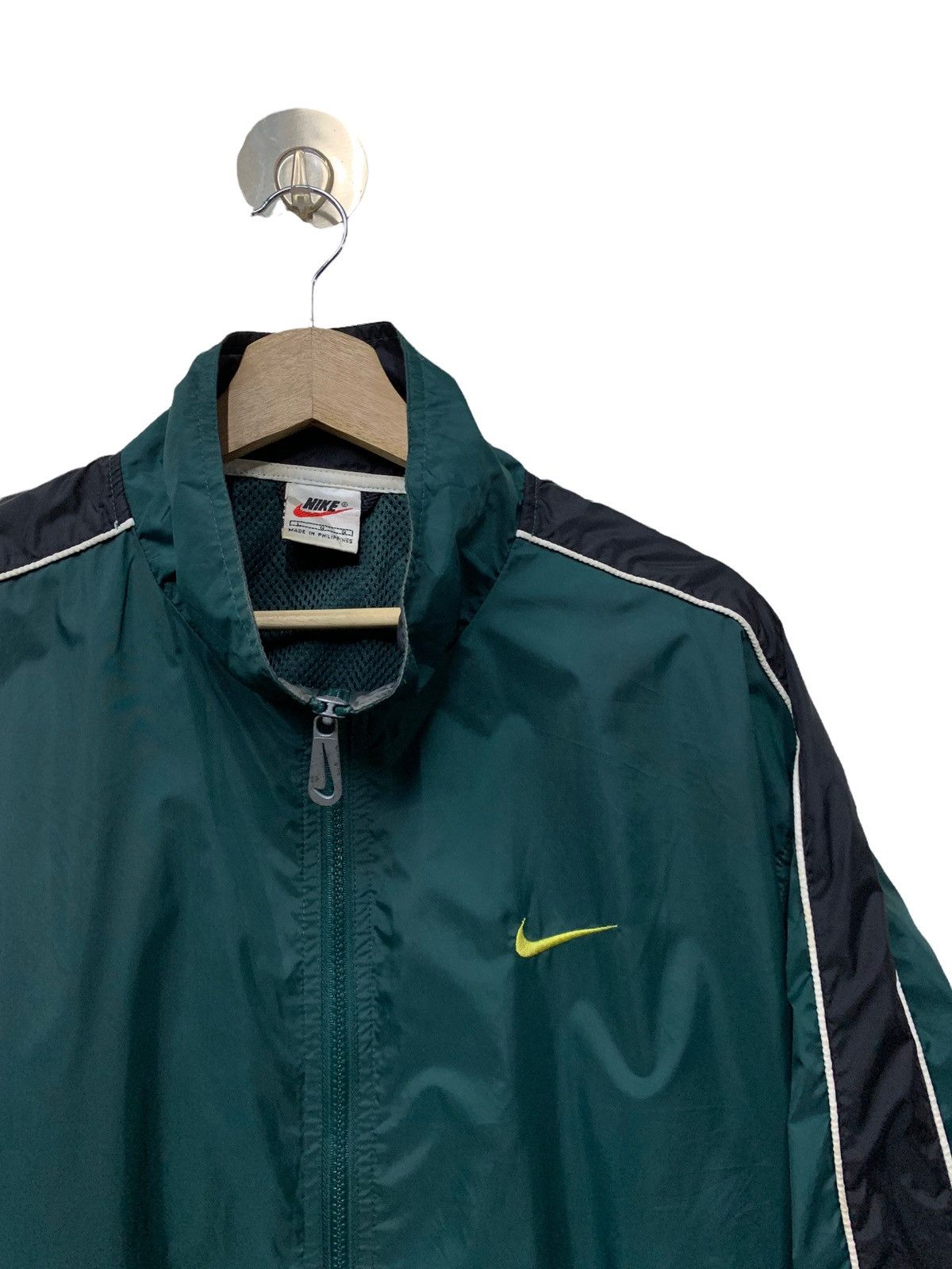Nike 🔥VTG NIKE 90S NYLON JACKET GREEN Size US M / EU 48-50 / 2 - 4 Thumbnail
