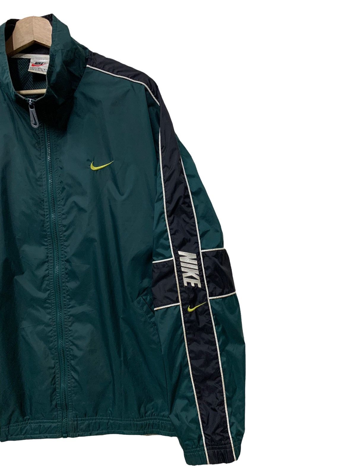 Nike 🔥VTG NIKE 90S NYLON JACKET GREEN Size US M / EU 48-50 / 2 - 3 Thumbnail