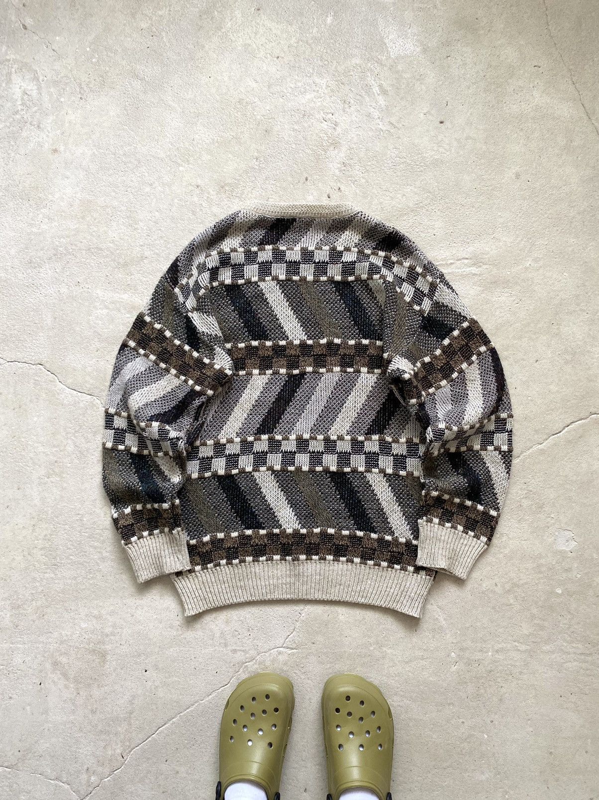 Coogi 90’s Japan Knit Striped Sweater Coogi style Carlo Colucci Size US XL / EU 56 / 4 - 14 Thumbnail