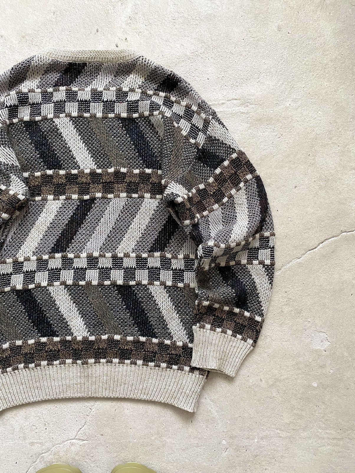 Coogi 90’s Japan Knit Striped Sweater Coogi style Carlo Colucci Size US XL / EU 56 / 4 - 16 Thumbnail