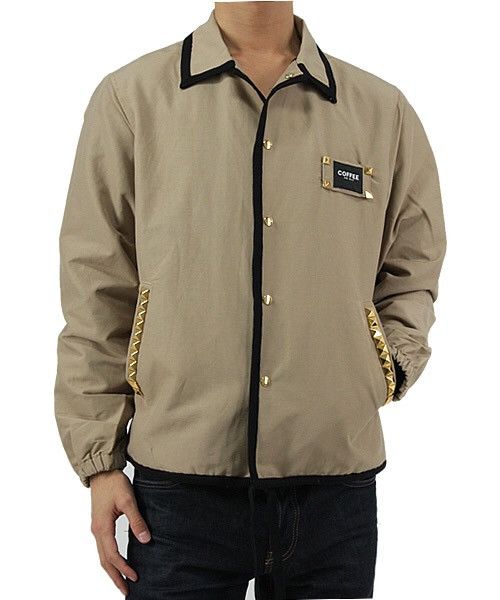image of Beams Plus Beams Coffee And Milk Coach Jacket in Brown, Men's (Size Medium)