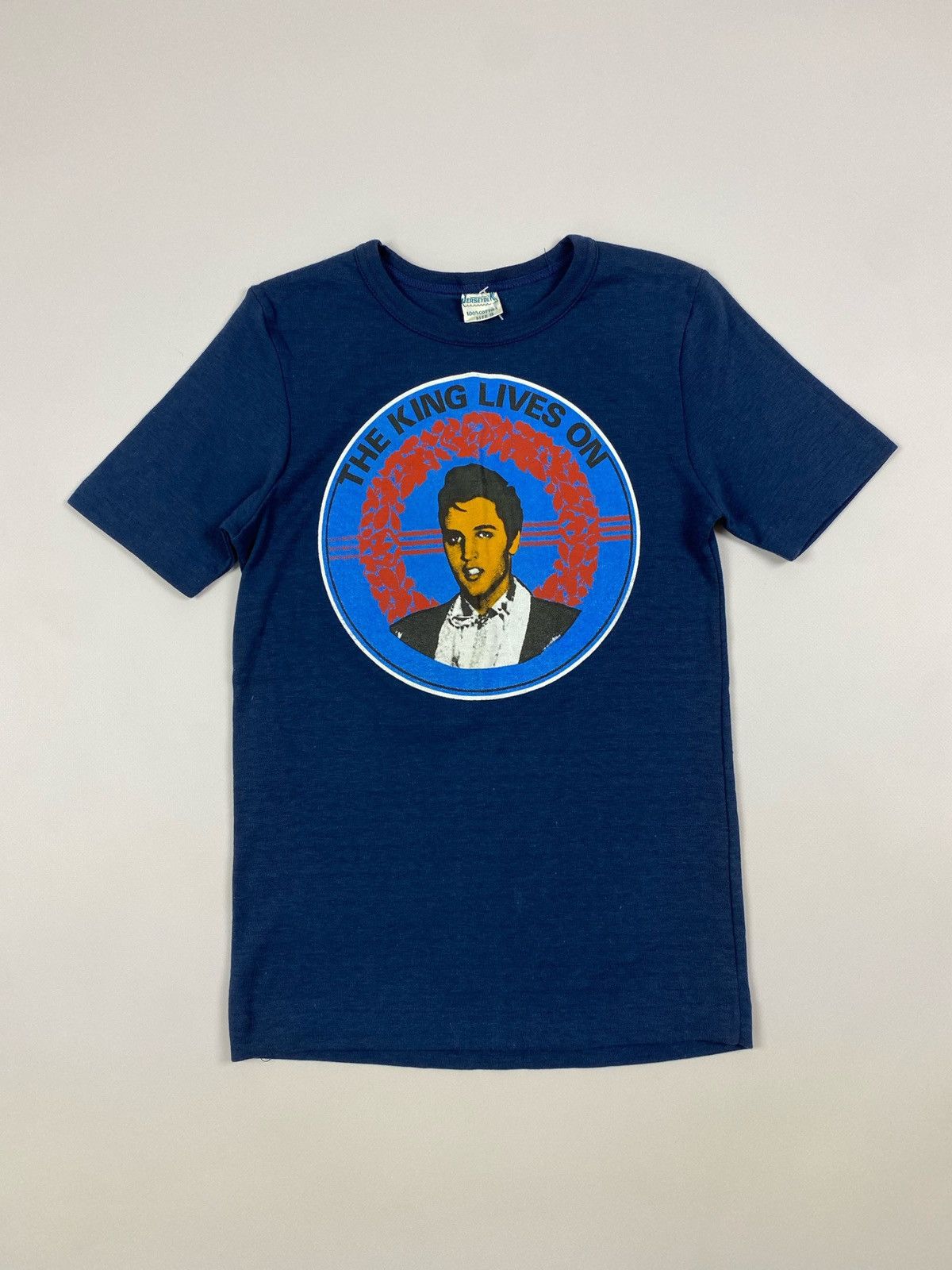 Band Tees × Vintage Vintage Elvis Presley The King Lives On T-Shirt Size S / US 4 / IT 40 - 1 Thumbnail