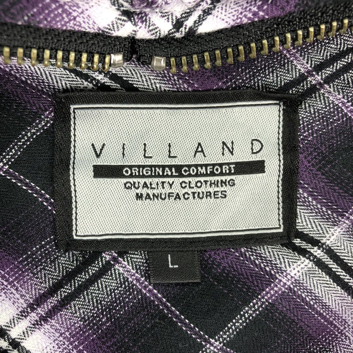 Japanese Brand Vintage 90's Shadow Plaid Checker Sweater Hoodie Zipper Size US M / EU 48-50 / 2 - 13 Thumbnail