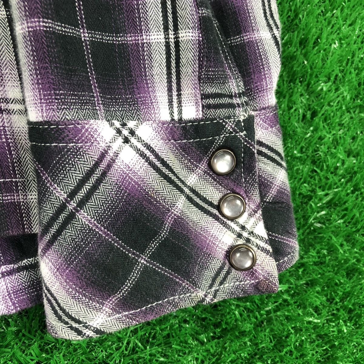 Japanese Brand Vintage 90's Shadow Plaid Checker Sweater Hoodie Zipper Size US M / EU 48-50 / 2 - 9 Thumbnail