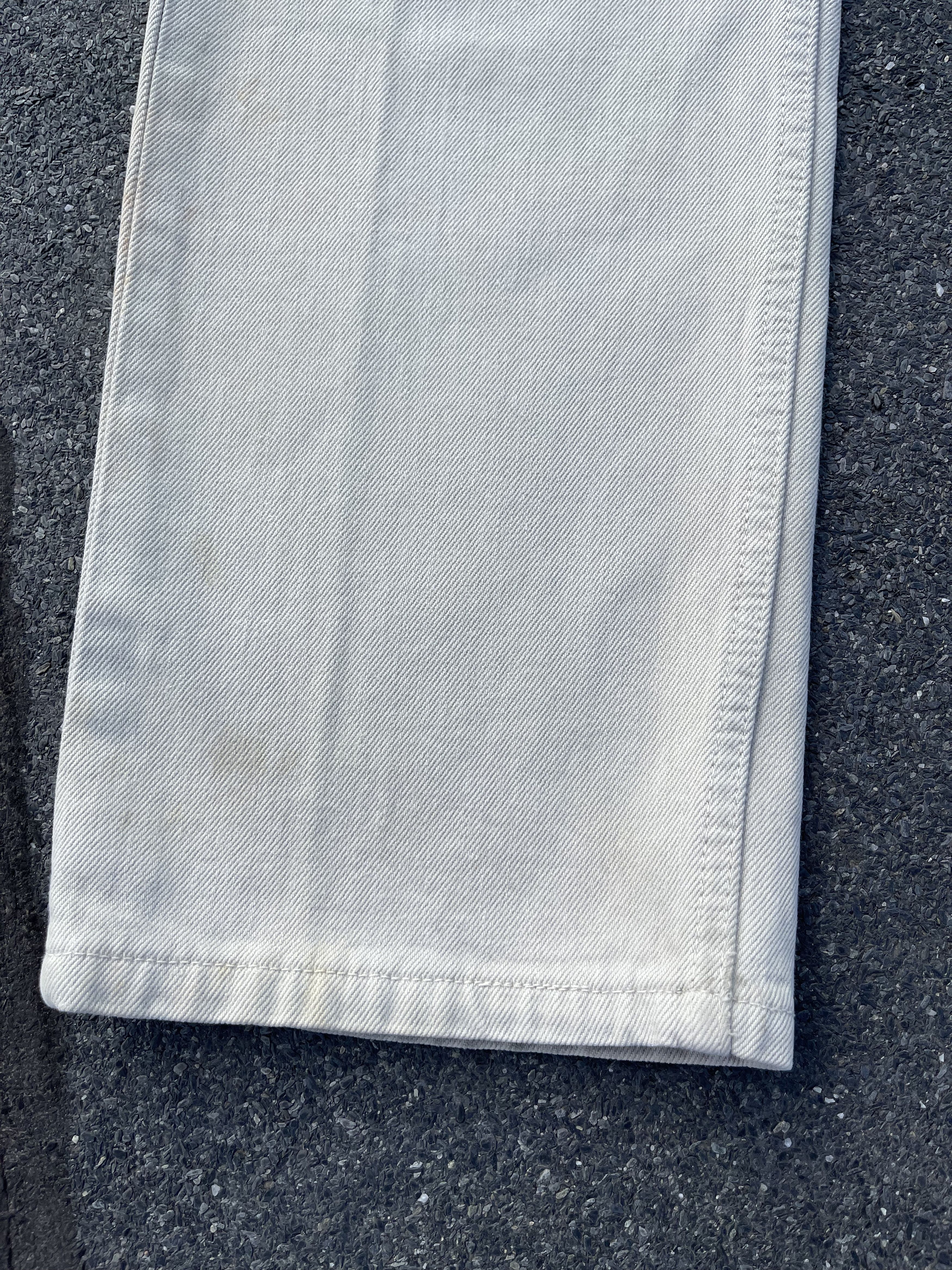 Levi's × Levi's Vintage Clothing × Vintage Vintage Levi's 501 Cream Denim Pant Size US 33 - 6 Thumbnail