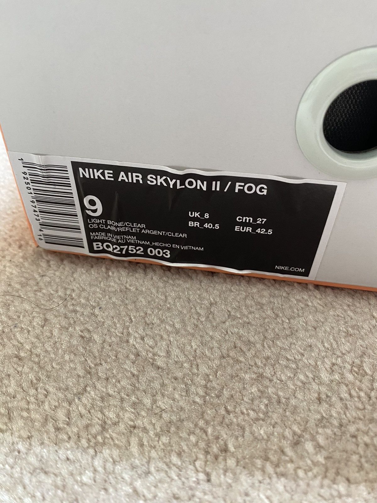 Fear of God × Nike Nike Air Fear of God Skylon 2 ‘Light Bone’ Size US 9 / EU 42 - 9 Thumbnail
