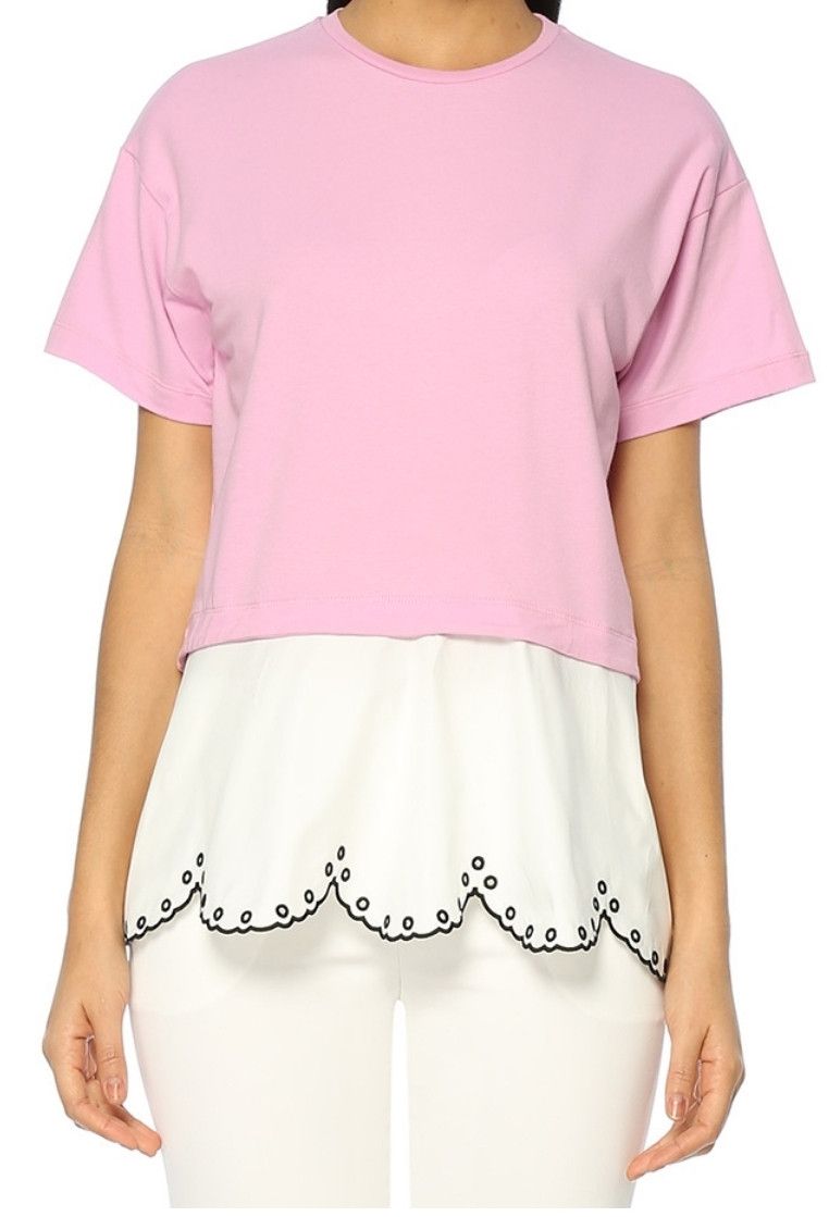 Emilio Pucci EMILIO PUCCI pink t-shirt w white skirt authentic Medium NWT Size M / US 6-8 / IT 42-44 - 4 Thumbnail