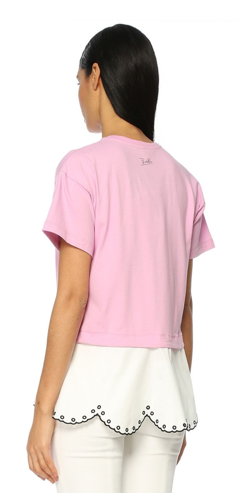 Emilio Pucci EMILIO PUCCI pink t-shirt w white skirt authentic Medium NWT Size M / US 6-8 / IT 42-44 - 3 Thumbnail