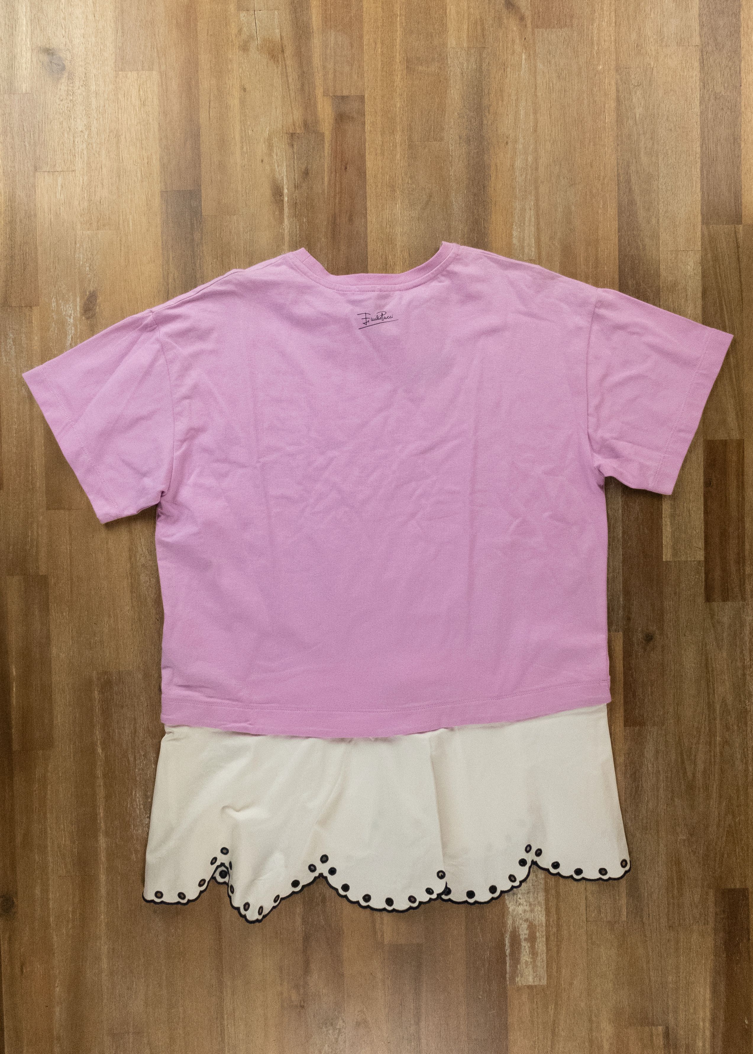 Emilio Pucci EMILIO PUCCI pink t-shirt w white skirt authentic Medium NWT Size M / US 6-8 / IT 42-44 - 11 Thumbnail