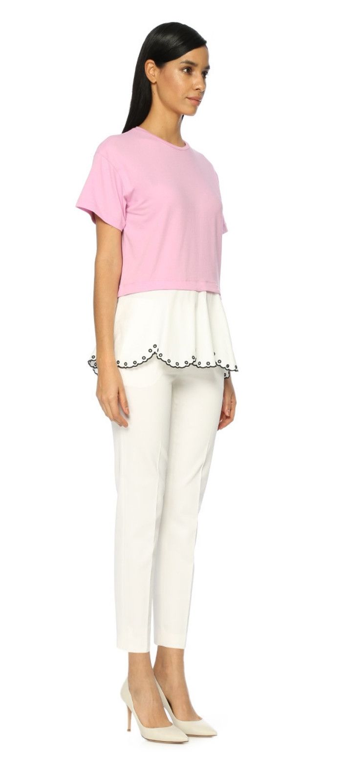 Emilio Pucci EMILIO PUCCI pink t-shirt w white skirt authentic Medium NWT Size M / US 6-8 / IT 42-44 - 5 Thumbnail