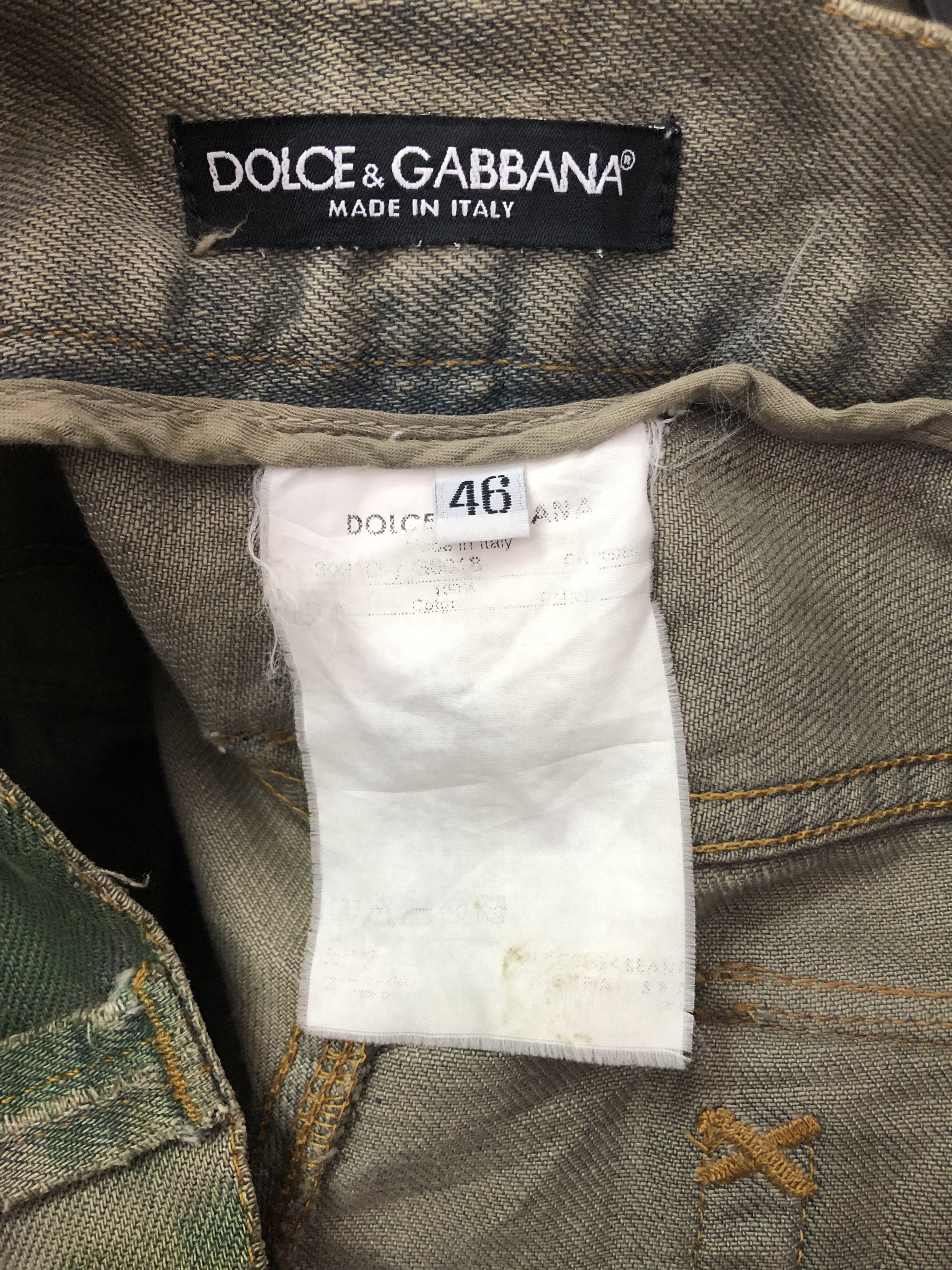 Dolce & Gabbana Dolce Gabbana Camo Denim Pants Size US 35 - 10 Thumbnail