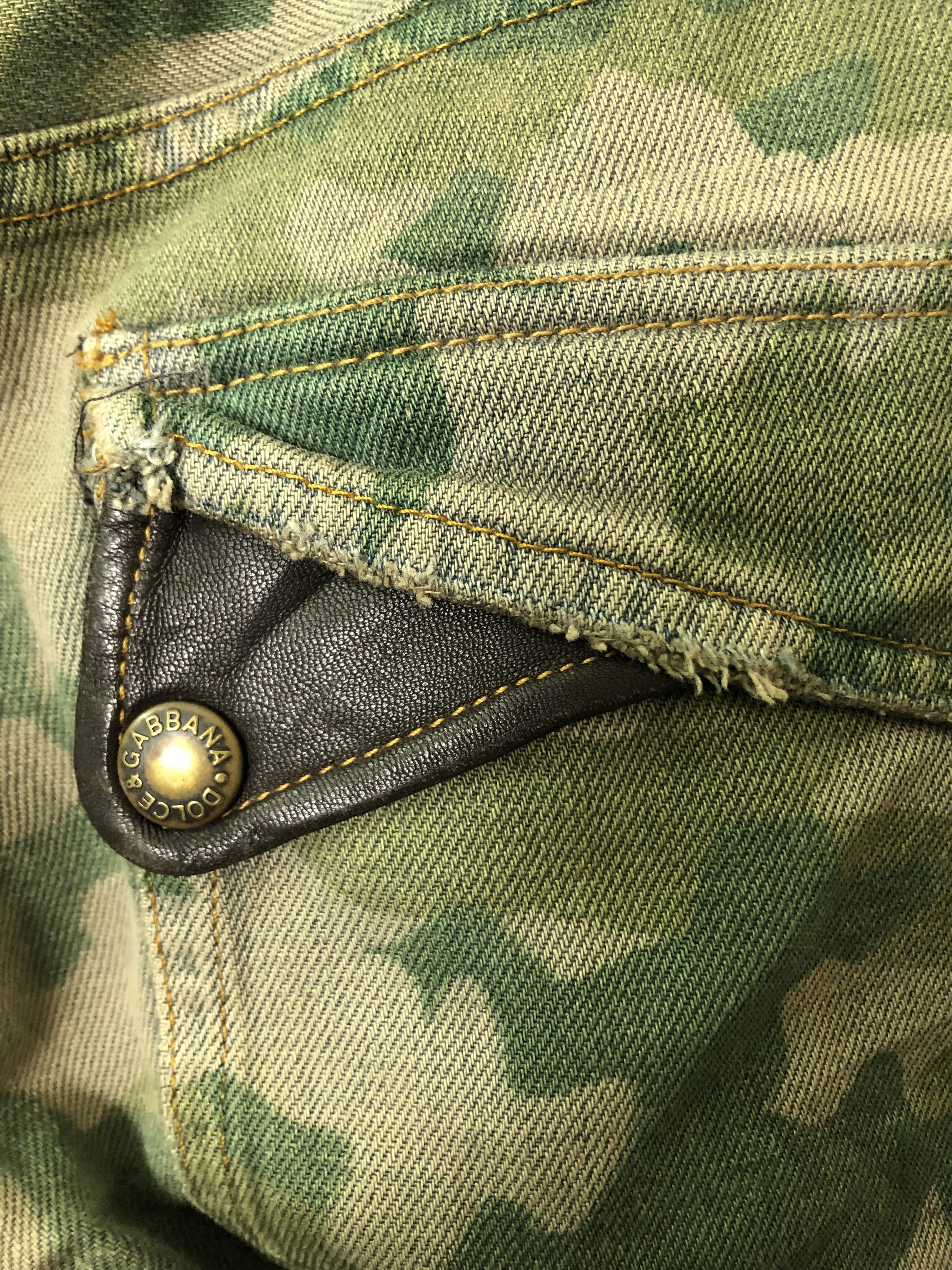Dolce & Gabbana Dolce Gabbana Camo Denim Pants Size US 35 - 6 Thumbnail