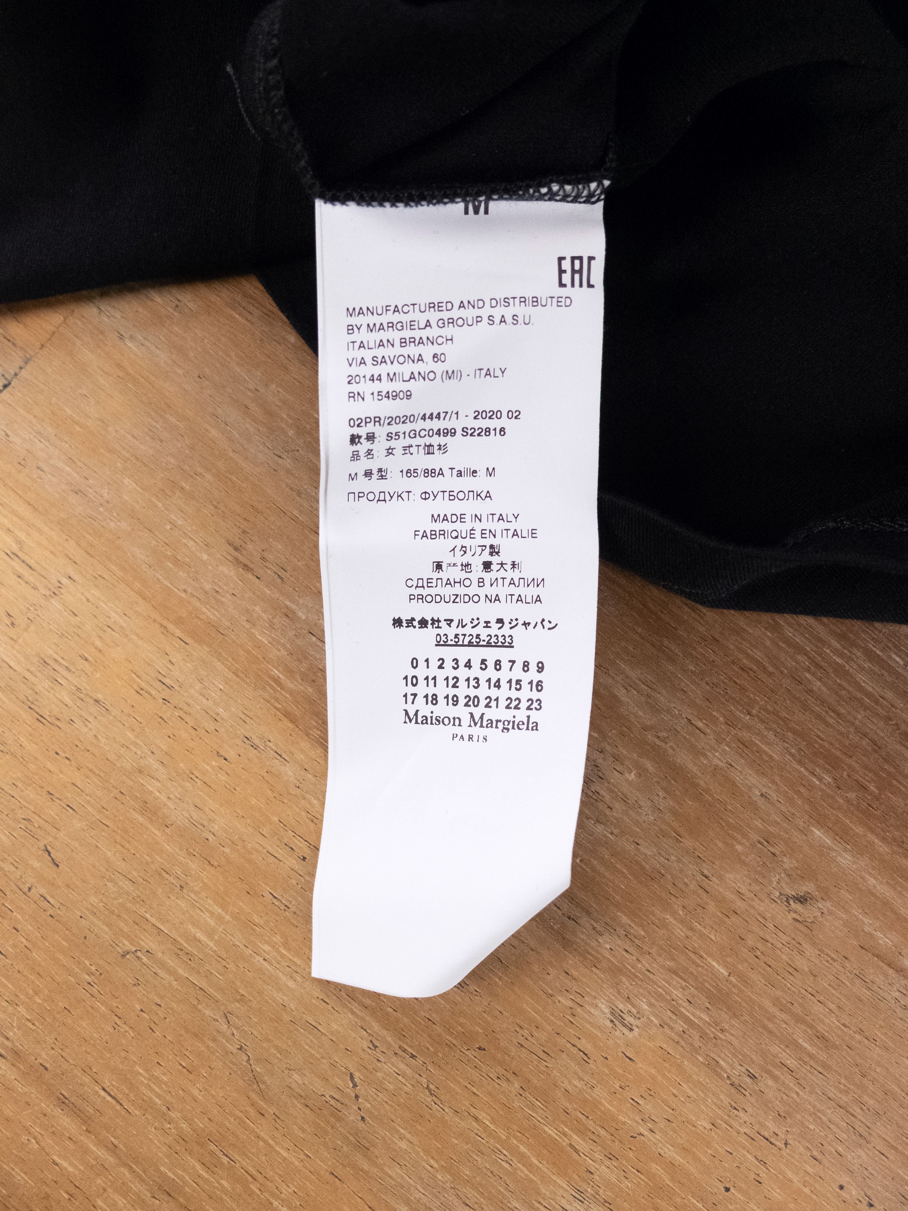 Maison Margiela MAISON MARTIN MARGIELA logo print black white t-shirt Medium Size M / US 6-8 / IT 42-44 - 6 Thumbnail