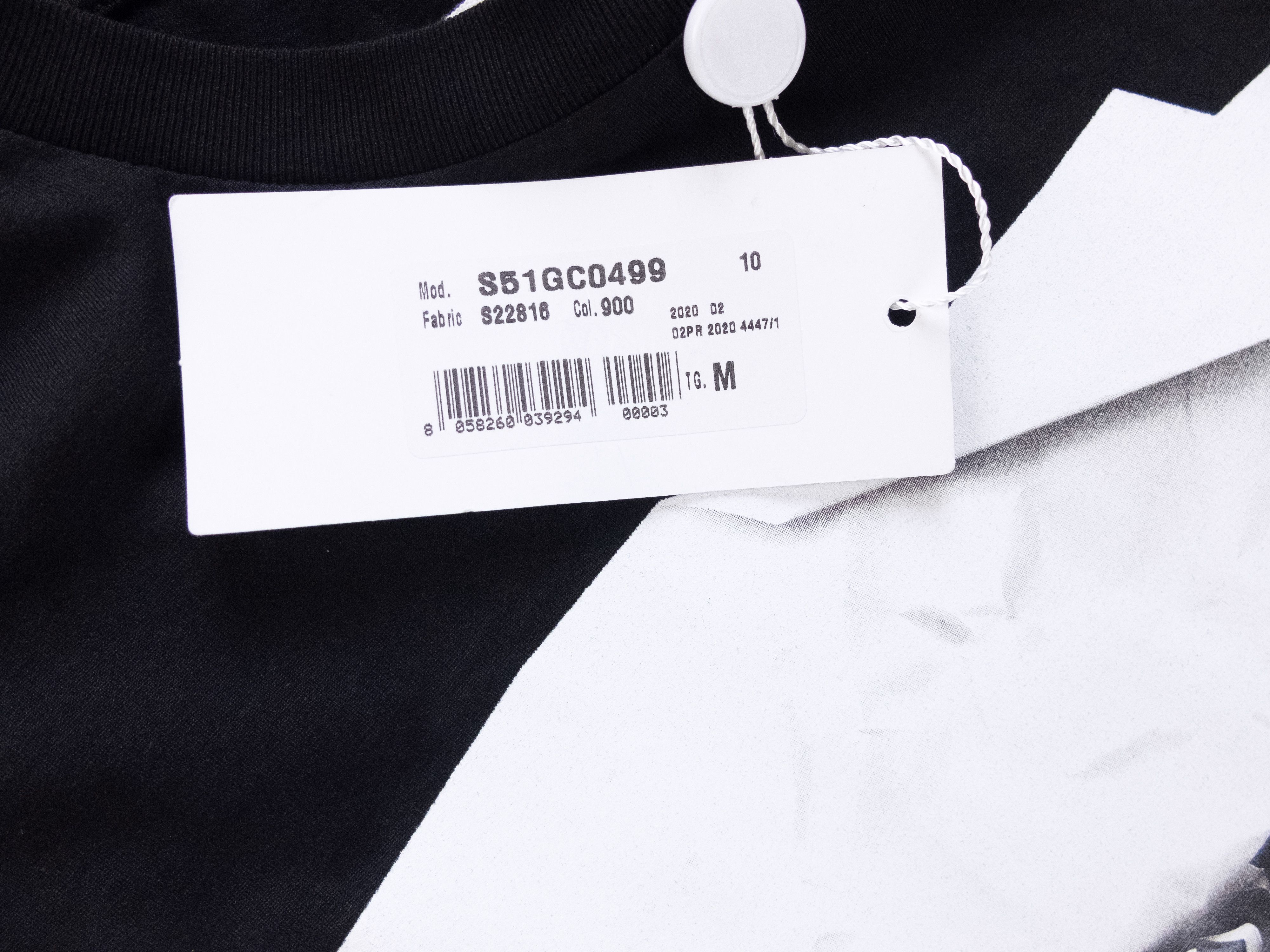 Maison Margiela MAISON MARTIN MARGIELA logo print black white t-shirt Medium Size M / US 6-8 / IT 42-44 - 4 Thumbnail