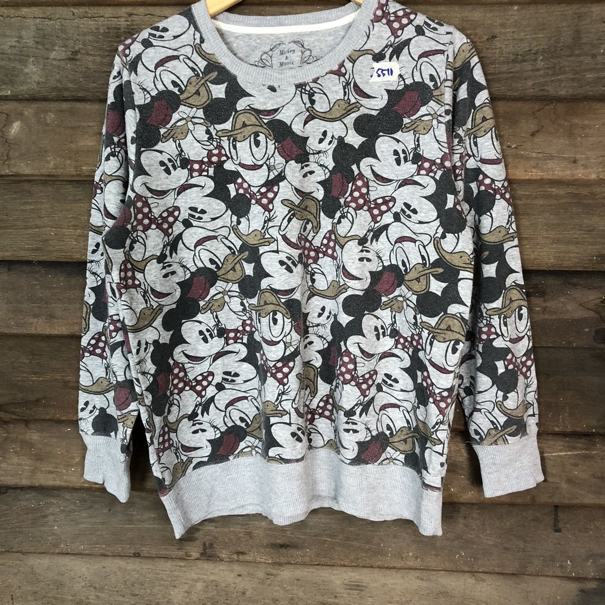 Disney × Mickey Mouse × Vintage Disney Mickey Mouse Grey Sweathshirt #5511 Size US L / EU 52-54 / 3 - 3 Thumbnail