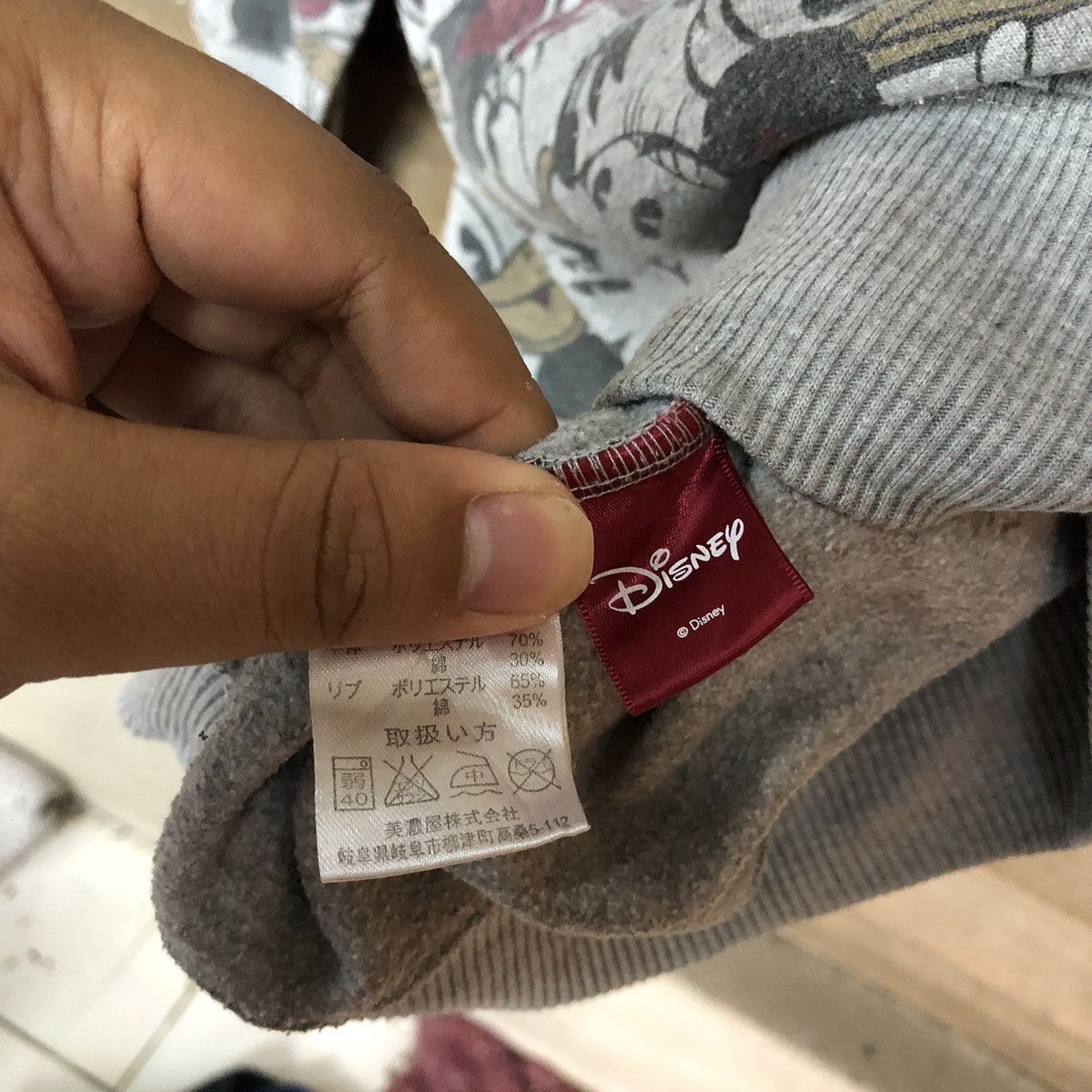 Disney × Mickey Mouse × Vintage Disney Mickey Mouse Grey Sweathshirt #5511 Size US L / EU 52-54 / 3 - 9 Thumbnail