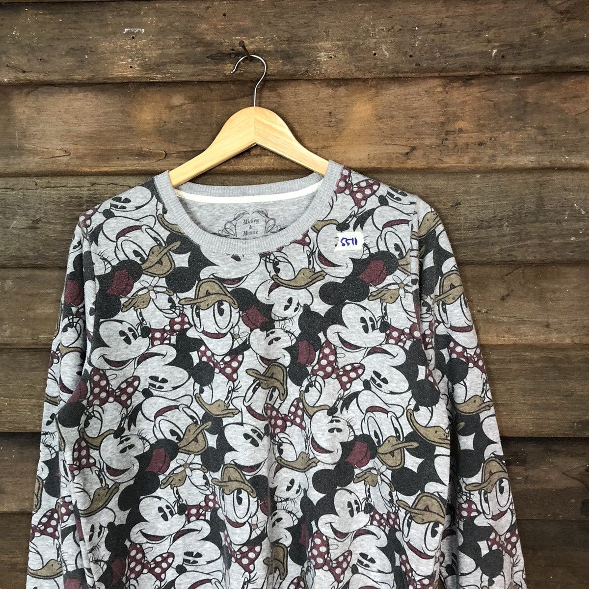 Disney × Mickey Mouse × Vintage Disney Mickey Mouse Grey Sweathshirt #5511 Size US L / EU 52-54 / 3 - 2 Thumbnail