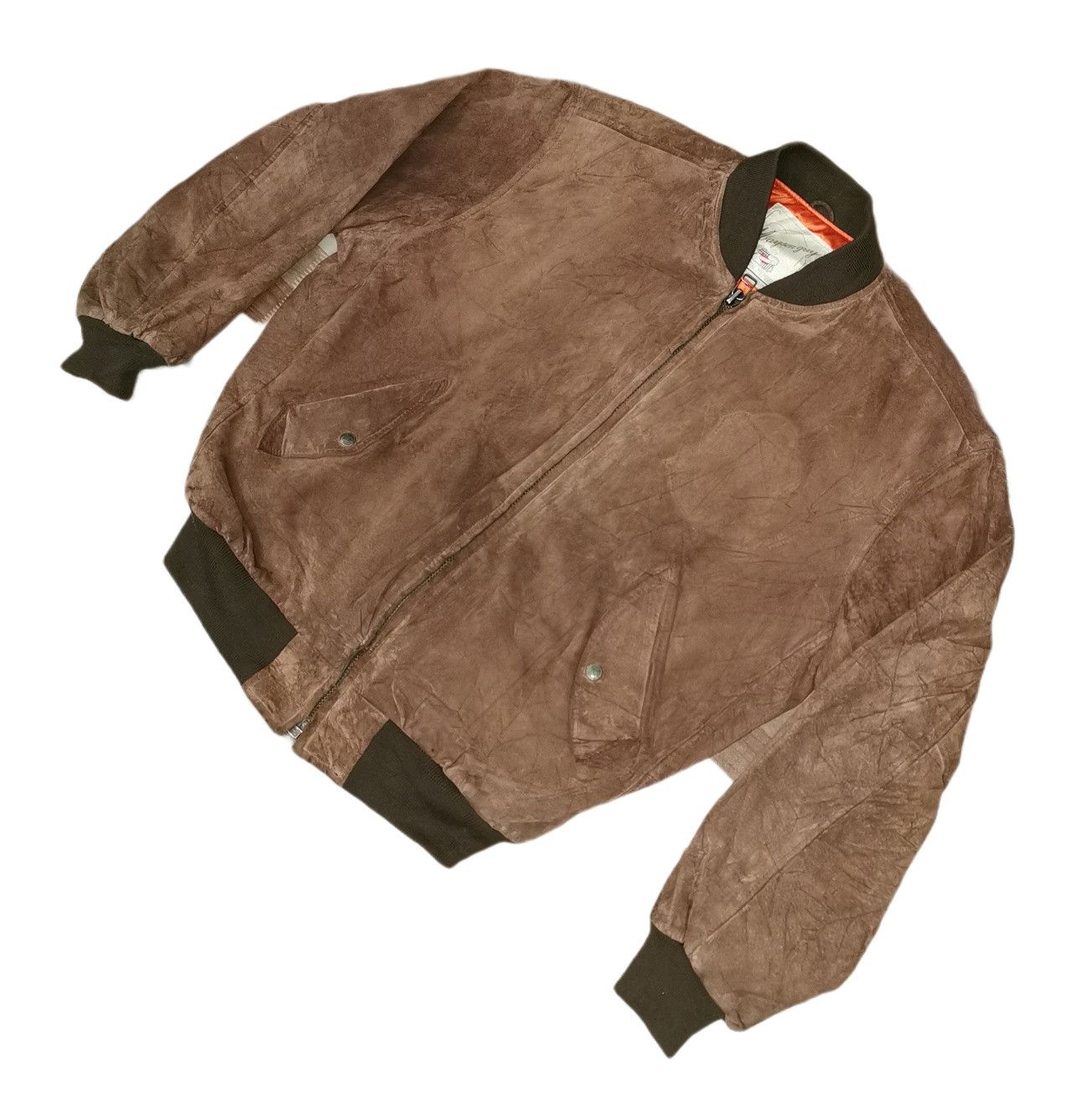 Other Mayson Grey Leather Varsity Jacket Size US L / EU 52-54 / 3 - 3 Thumbnail
