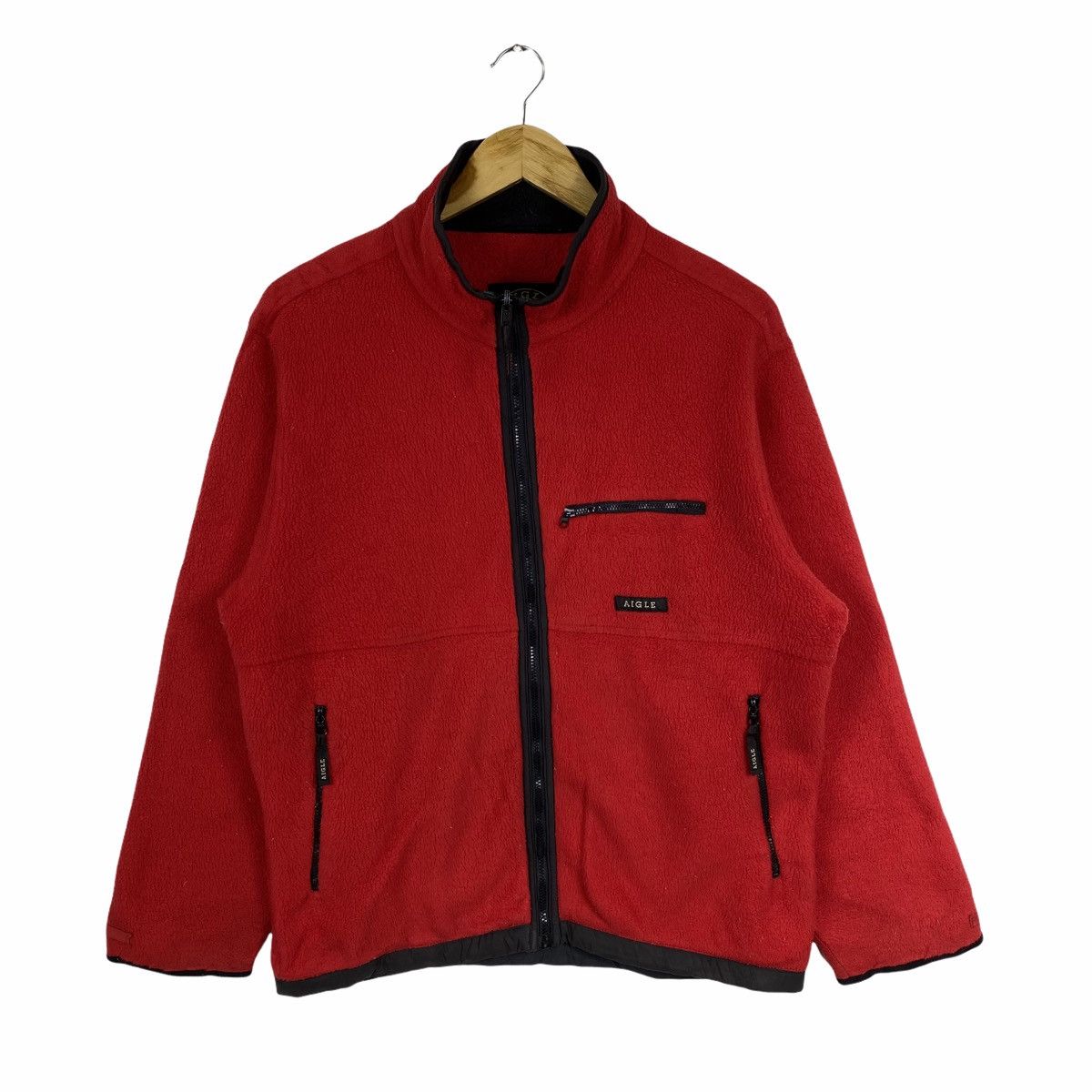 Aigle × Vintage Vintage AIGLE Small Logo Outdoor Fleece Sweater Jacket Size US M / EU 48-50 / 2 - 1 Thumbnail