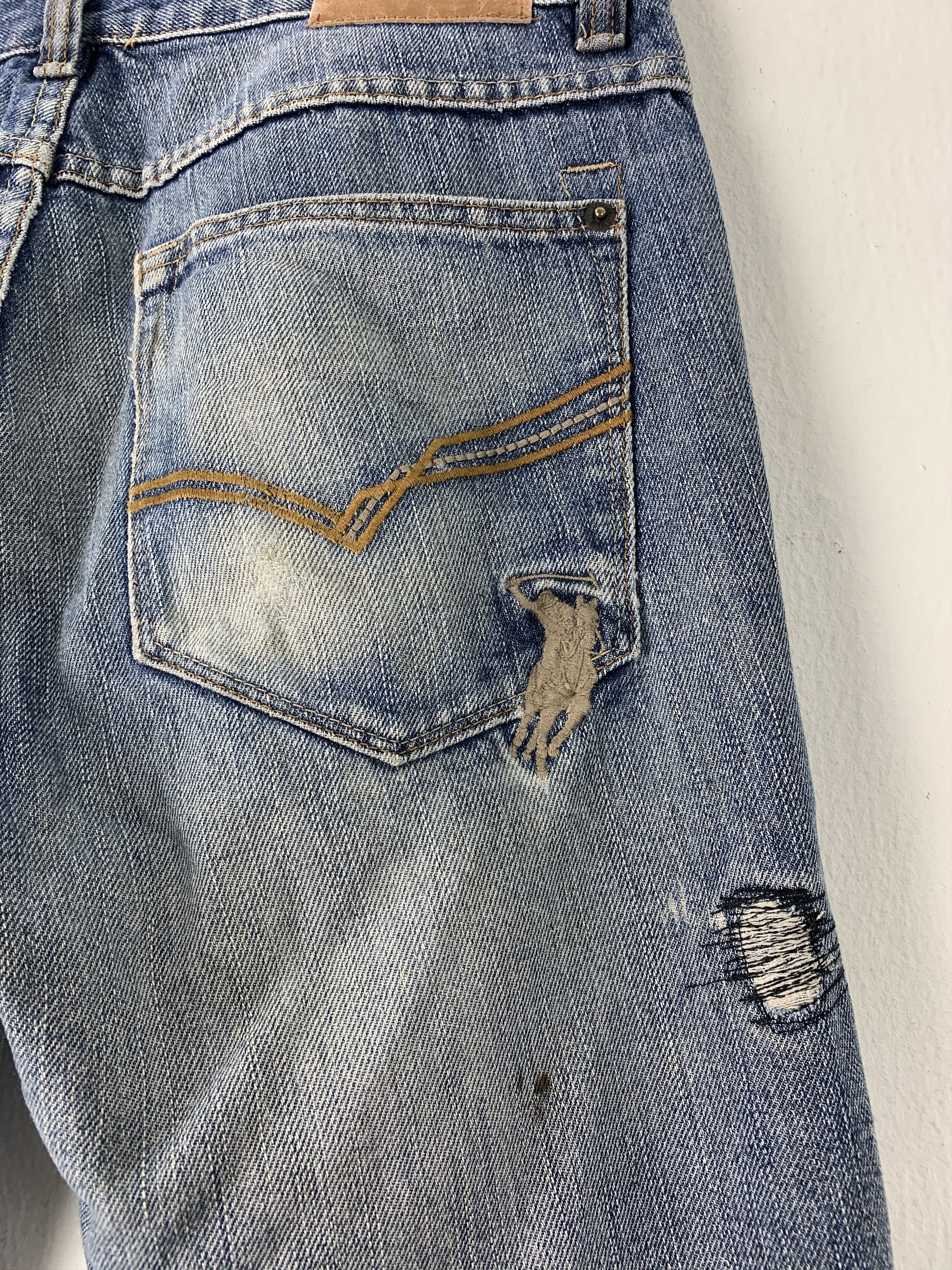 Polo Ralph Lauren 💥BUMP💥Polo Ralph Lauren Distressed Denim Japanese Branded Size US 32 / EU 48 - 11 Thumbnail