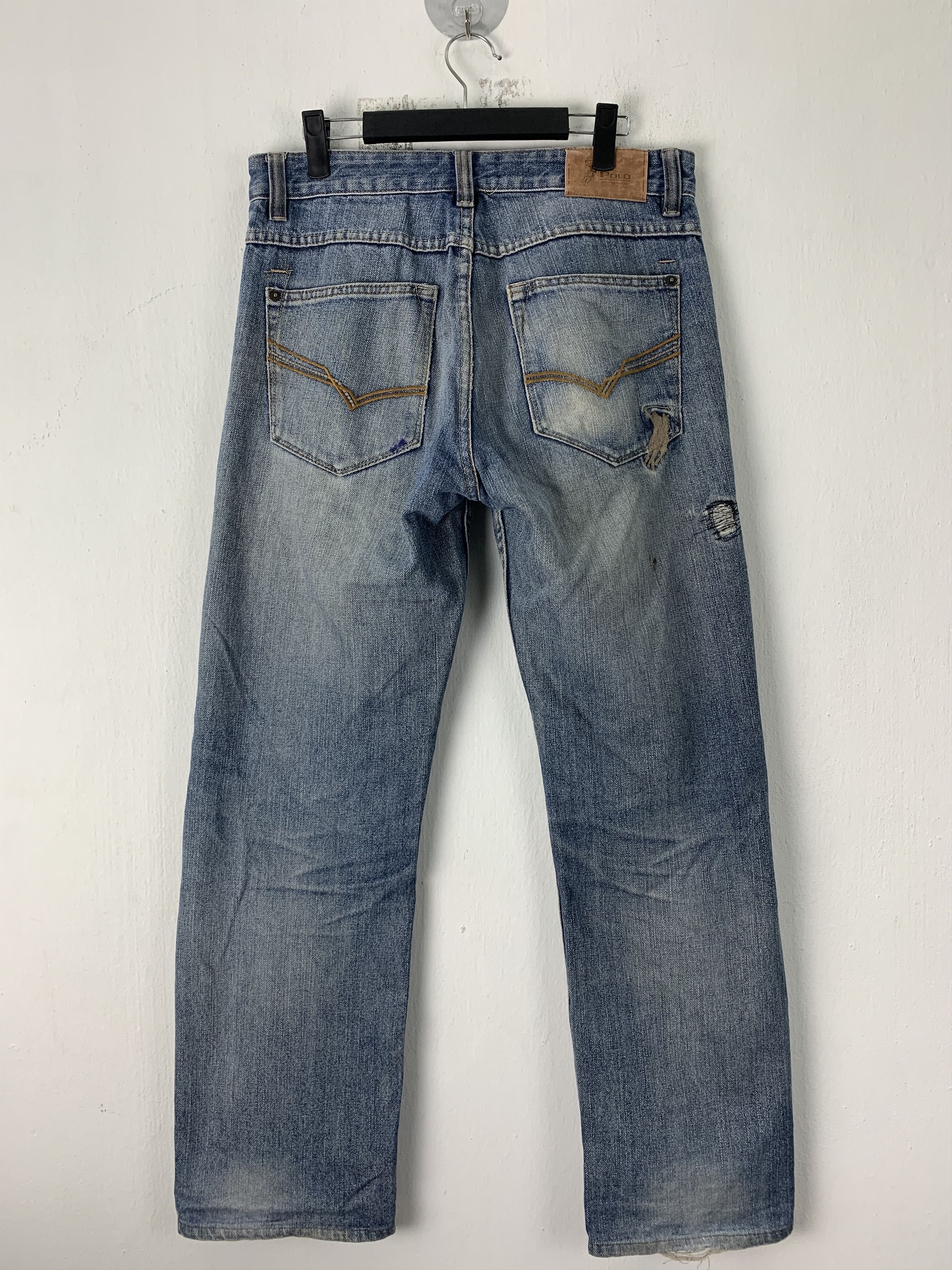 Polo Ralph Lauren 💥BUMP💥Polo Ralph Lauren Distressed Denim Japanese Branded Size US 32 / EU 48 - 3 Thumbnail