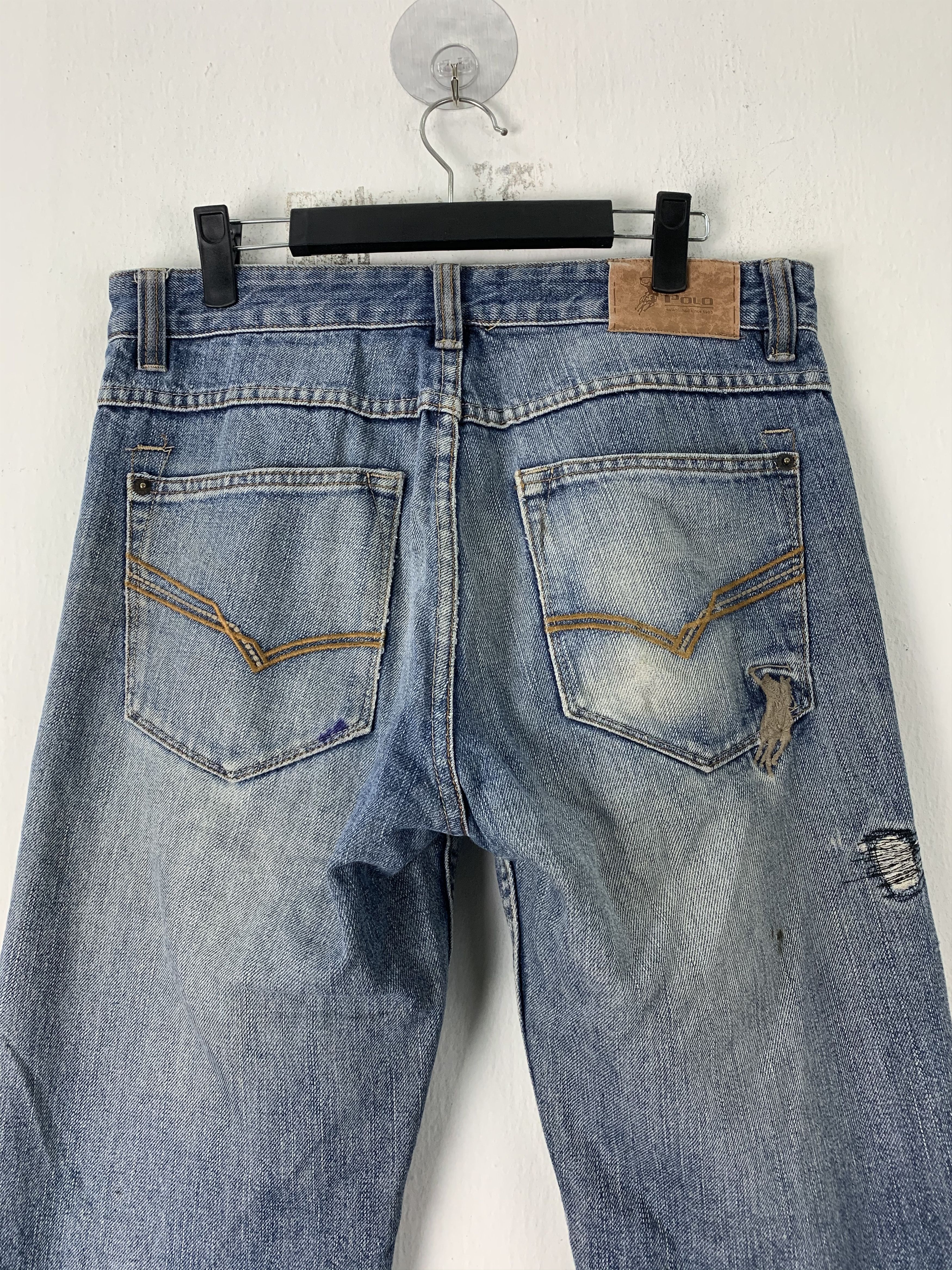 Polo Ralph Lauren 💥BUMP💥Polo Ralph Lauren Distressed Denim Japanese Branded Size US 32 / EU 48 - 4 Thumbnail