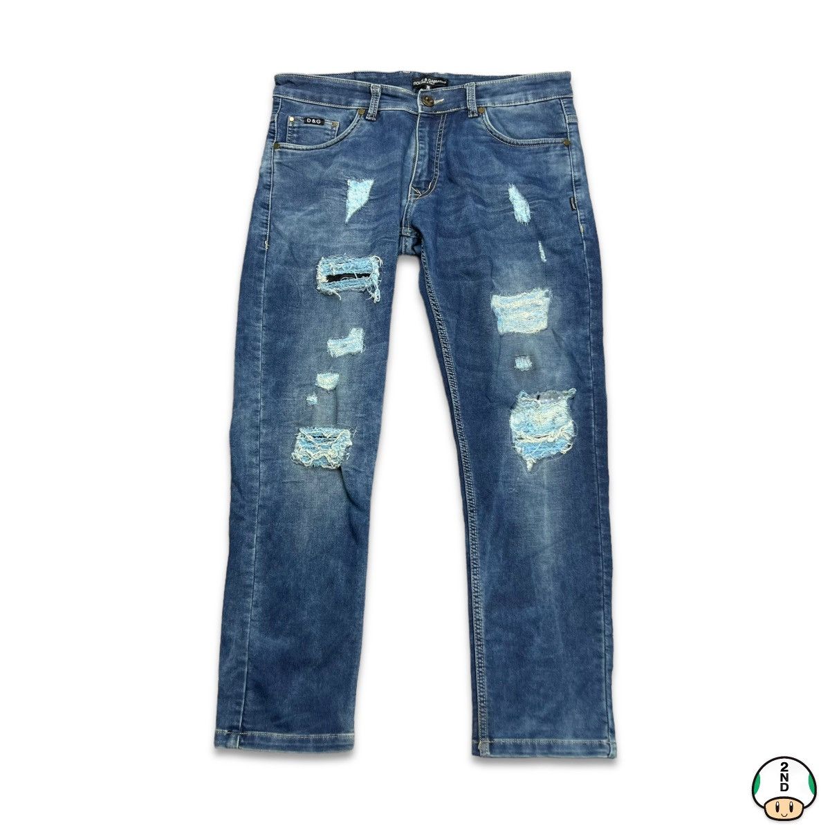 Chrome Hearts Flare Knee Denim Jeans