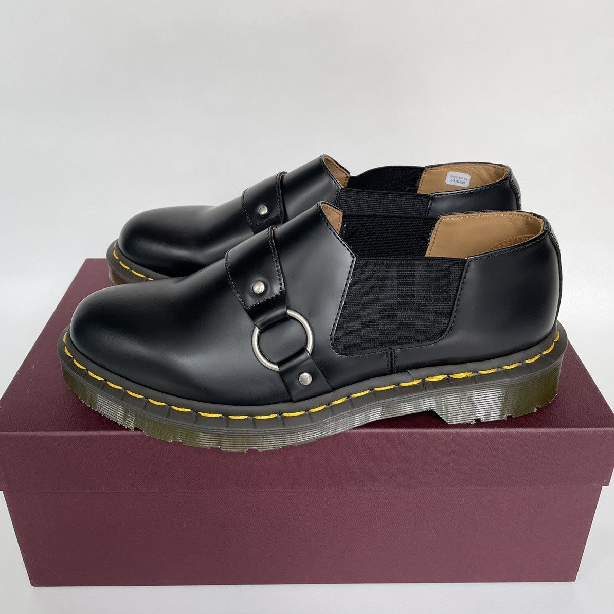 Comme des Garcons × Dr. Martens Black Leather ‘Harvey’ Strap Shoes Size US 7.5 / EU 40-41 - 16 Thumbnail