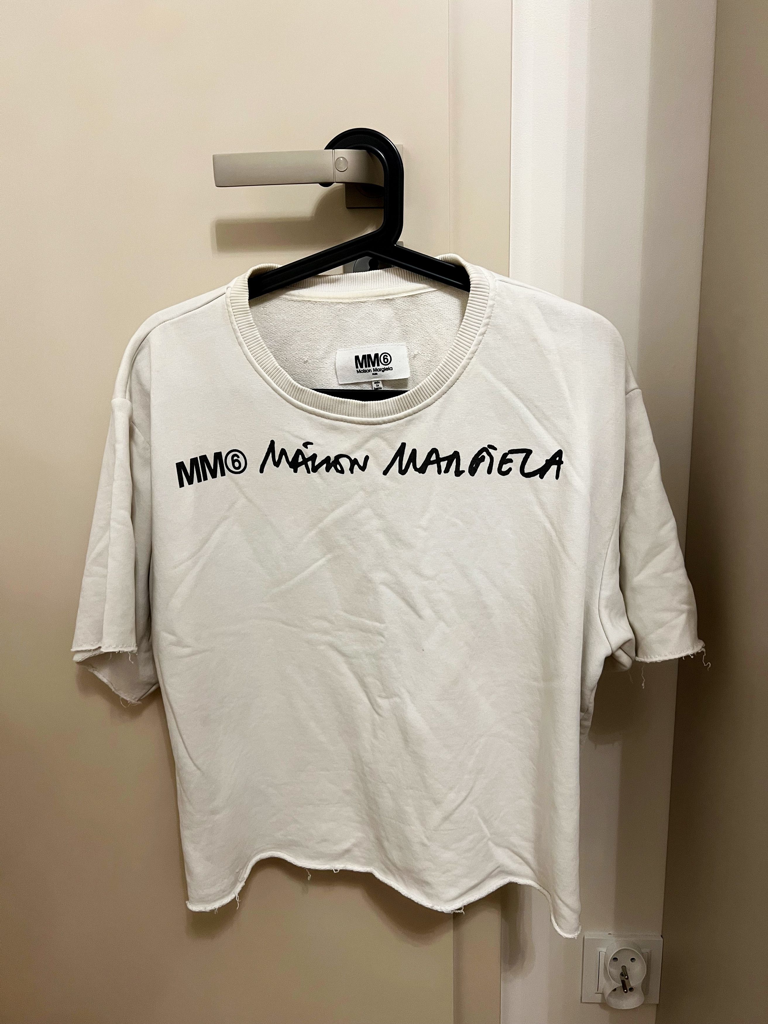 Maison Margiela MM6 Maison Margiela Spellout Logo White Tee S Size S / US 4 / IT 40 - 1 Thumbnail