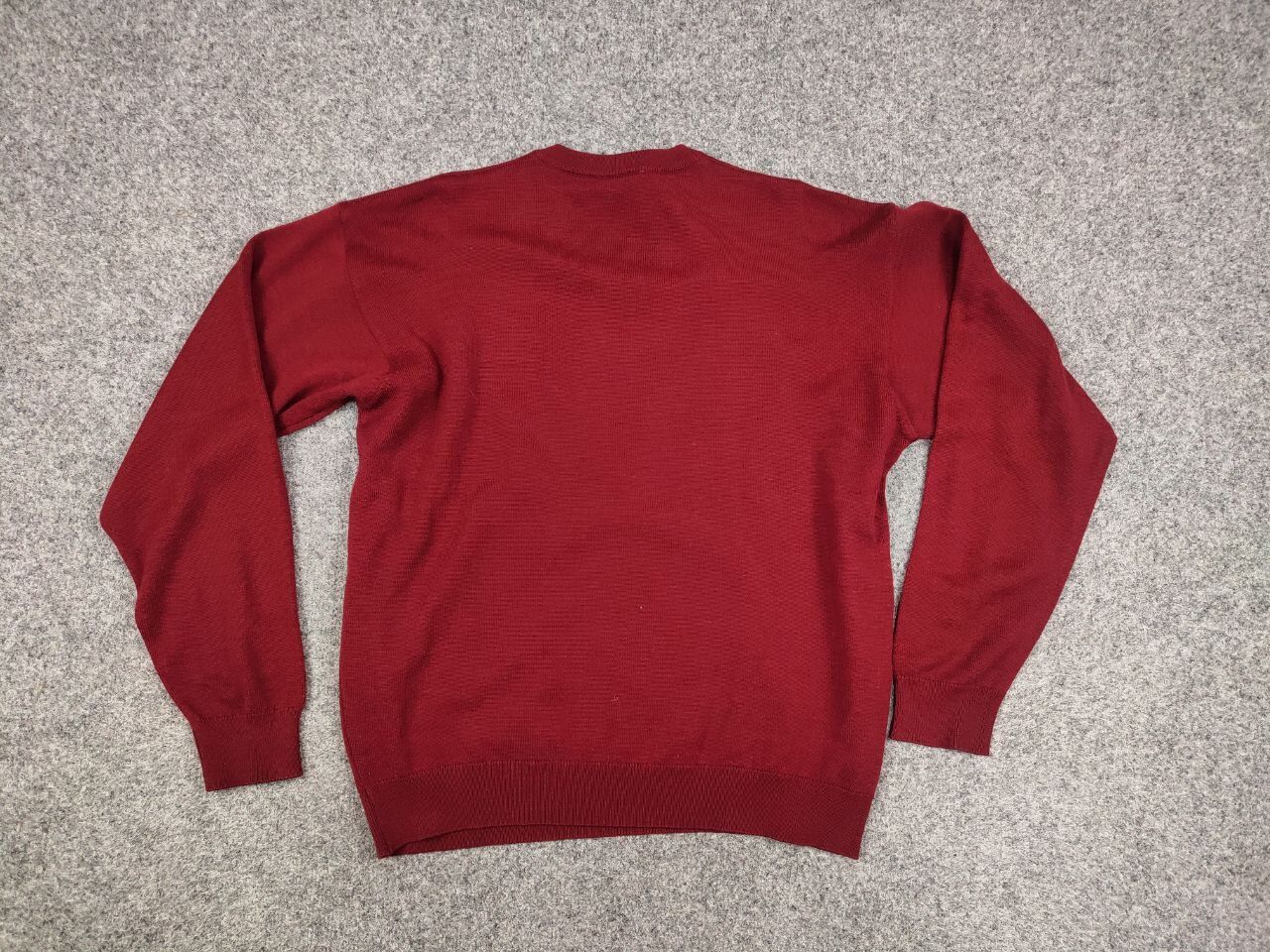 Lacoste Vintage 90's lacoste Crew neck Light Red Wool Sweater Size US L / EU 52-54 / 3 - 16 Thumbnail