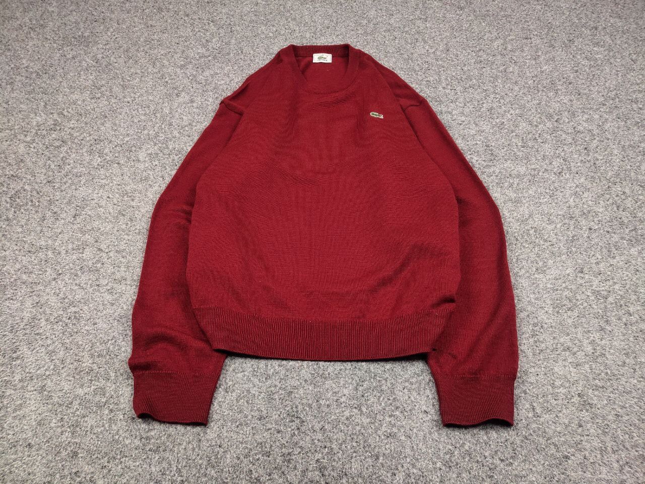 Lacoste Vintage 90's lacoste Crew neck Light Red Wool Sweater Size US L / EU 52-54 / 3 - 2 Thumbnail