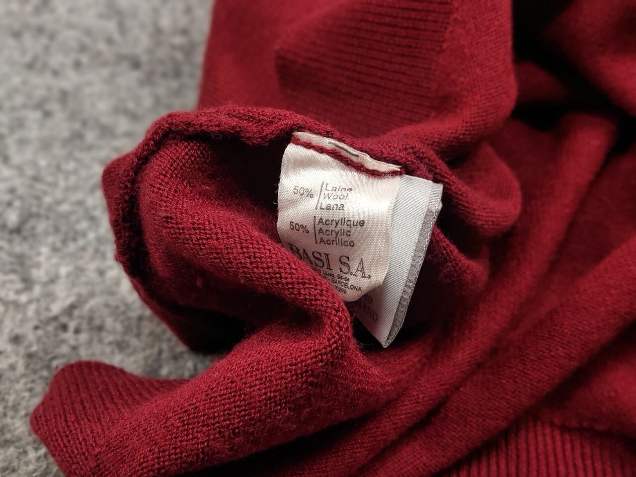 Lacoste Vintage 90's lacoste Crew neck Light Red Wool Sweater Size US L / EU 52-54 / 3 - 20 Thumbnail