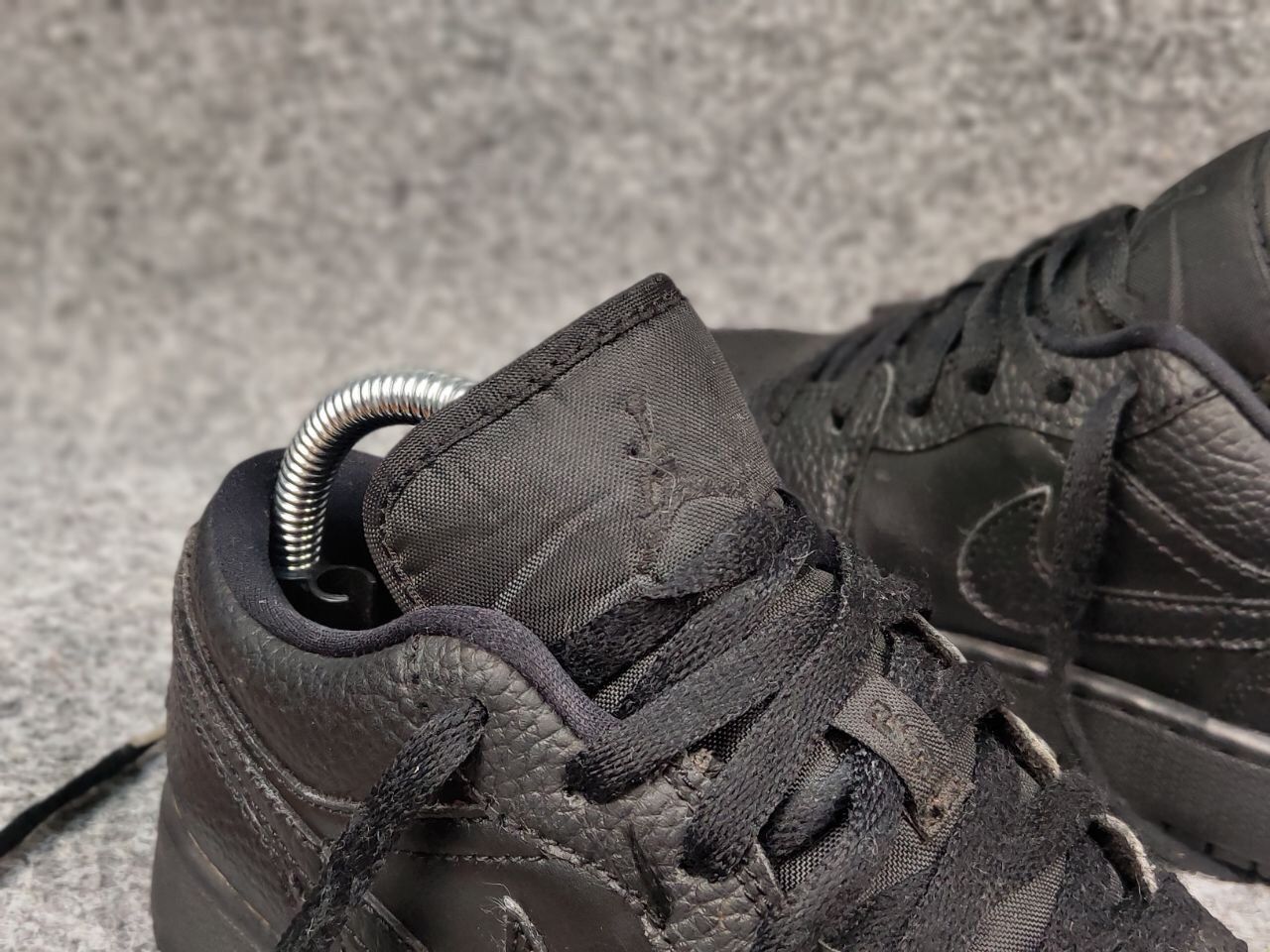 Nike Nike Air Jordan 1 Gs Low Triple Black Retro Leather Sneakers Size US 6.5 / IT 36.5 - 14 Thumbnail