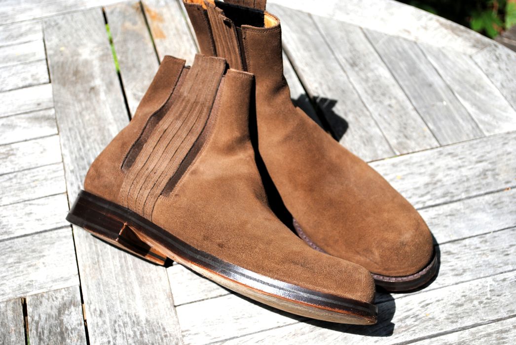 Jil Sander Brown Suede Leather Chelsea Boots Grailed