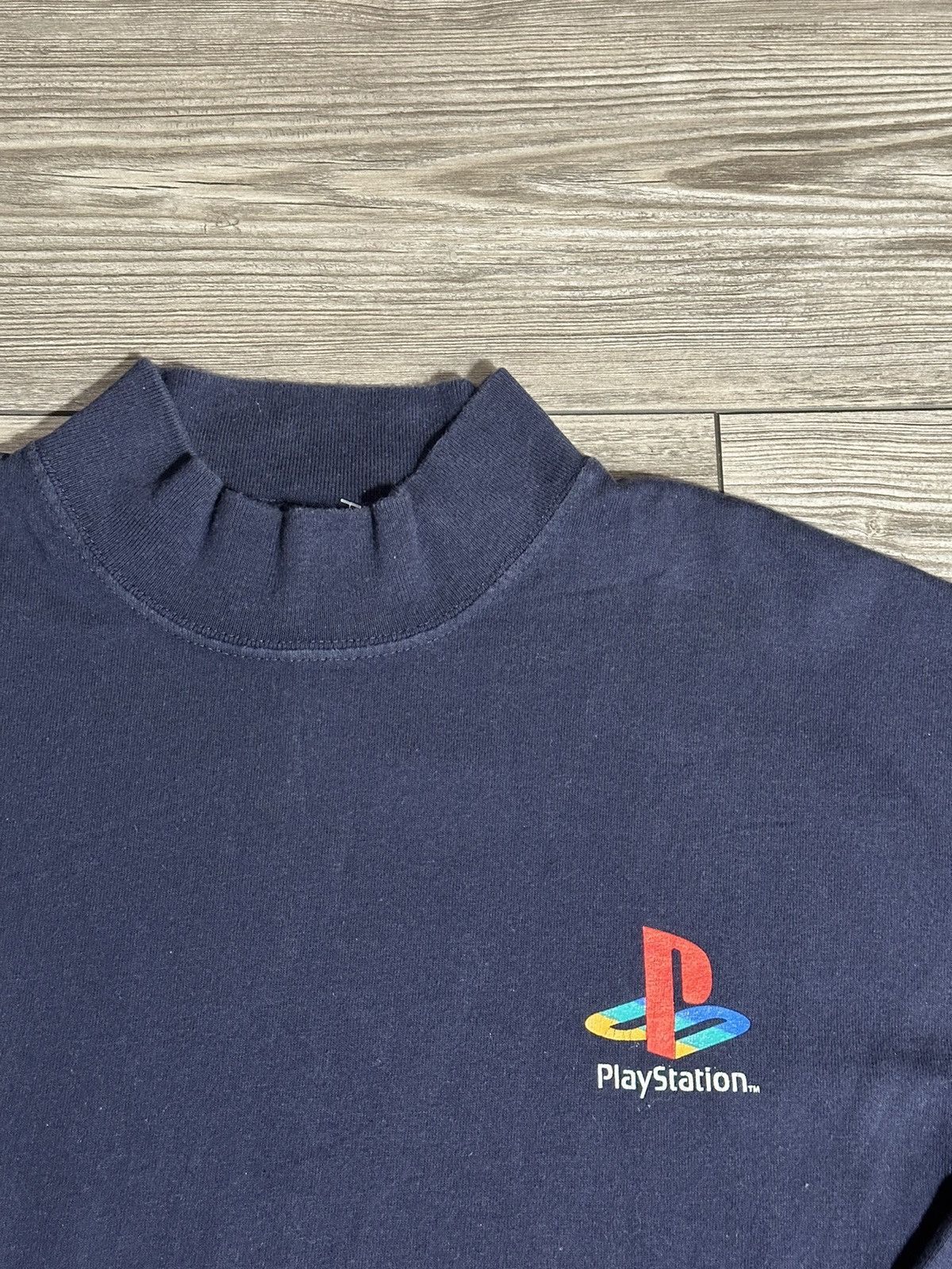 Sony Vintage 90's Playstation PS1 Promo Mock Neck Longsleeve Size US XL / EU 56 / 4 - 2 Thumbnail