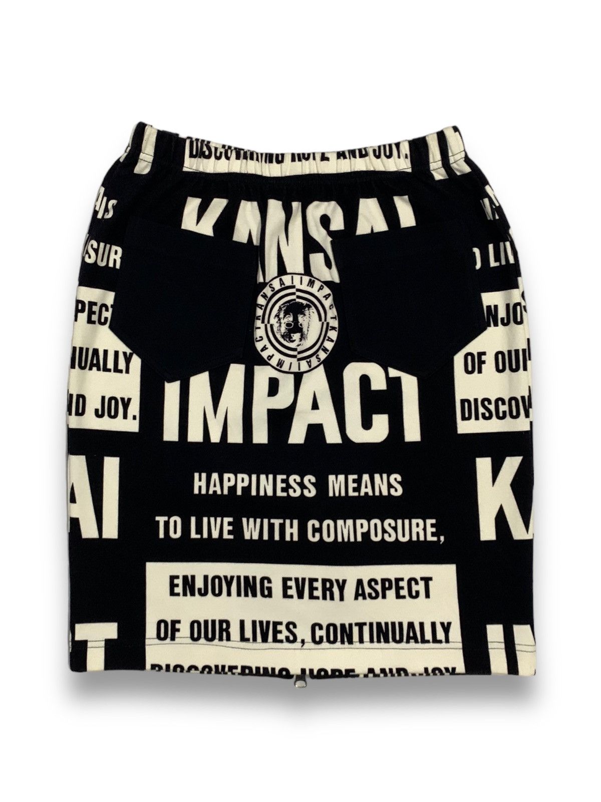 Kansai Yamamoto Kansai Impact Graphic OverPrint MiniSkirt by Kansai Yamamoto Size 25" / US 0 / IT 36 - 2 Thumbnail
