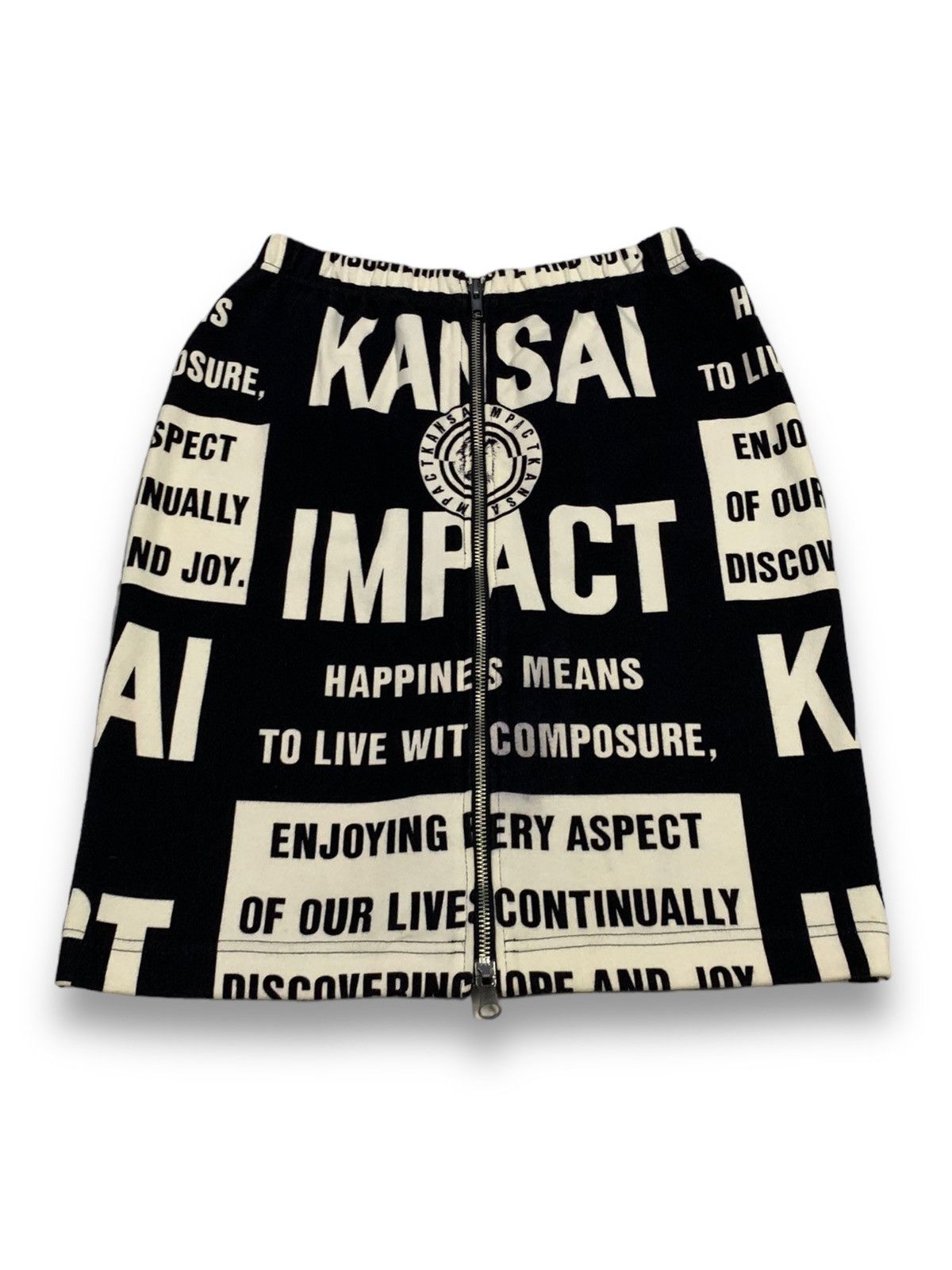 Kansai Yamamoto Kansai Impact Graphic OverPrint MiniSkirt by Kansai Yamamoto Size 25" / US 0 / IT 36 - 3 Thumbnail