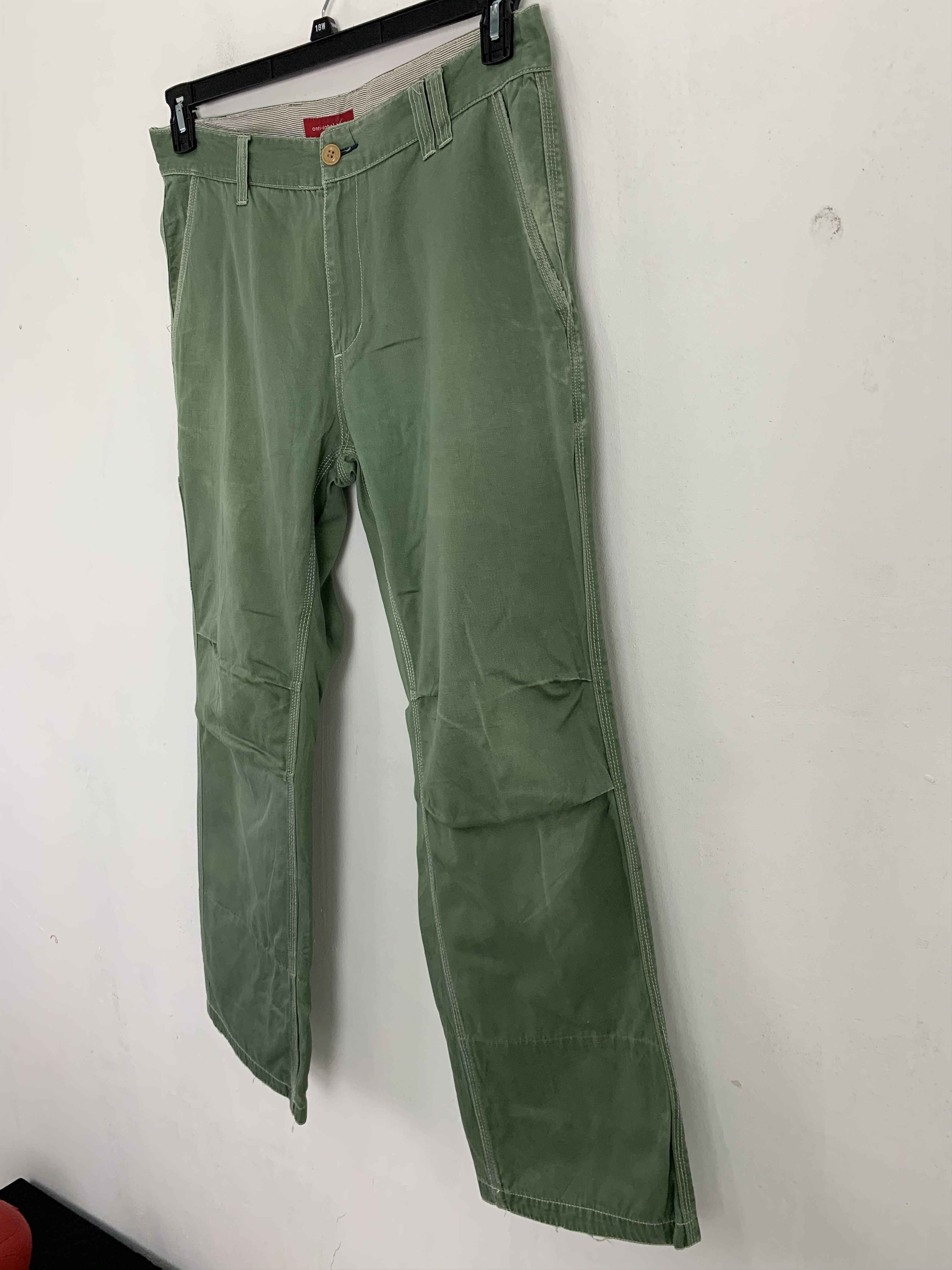 Japanese Brand 💥BEST OFFER Cargo Pants Anti Label Jeans Green Double knee Size US 33 - 6 Thumbnail