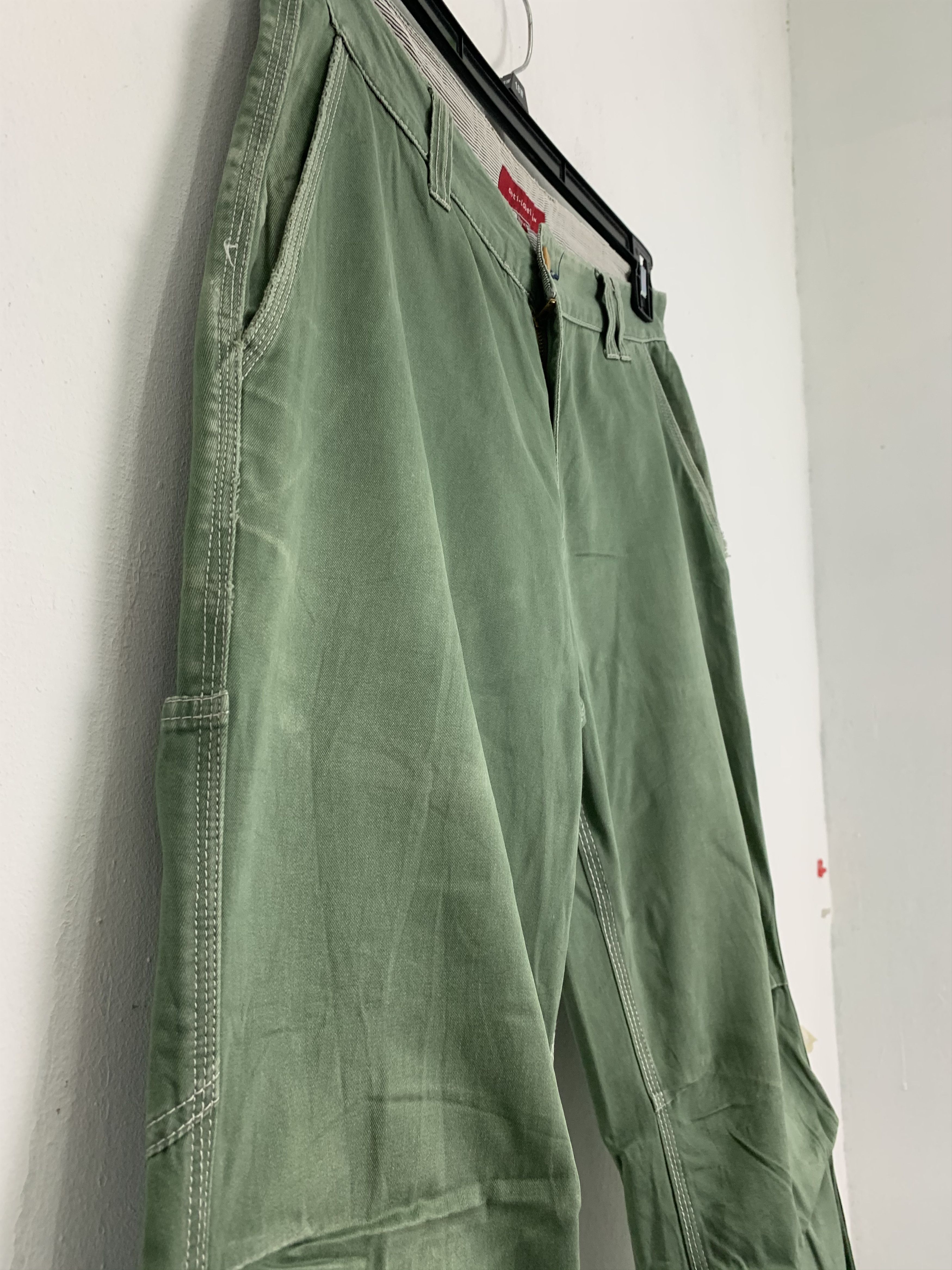 Japanese Brand 💥BEST OFFER Cargo Pants Anti Label Jeans Green Double knee Size US 33 - 7 Thumbnail